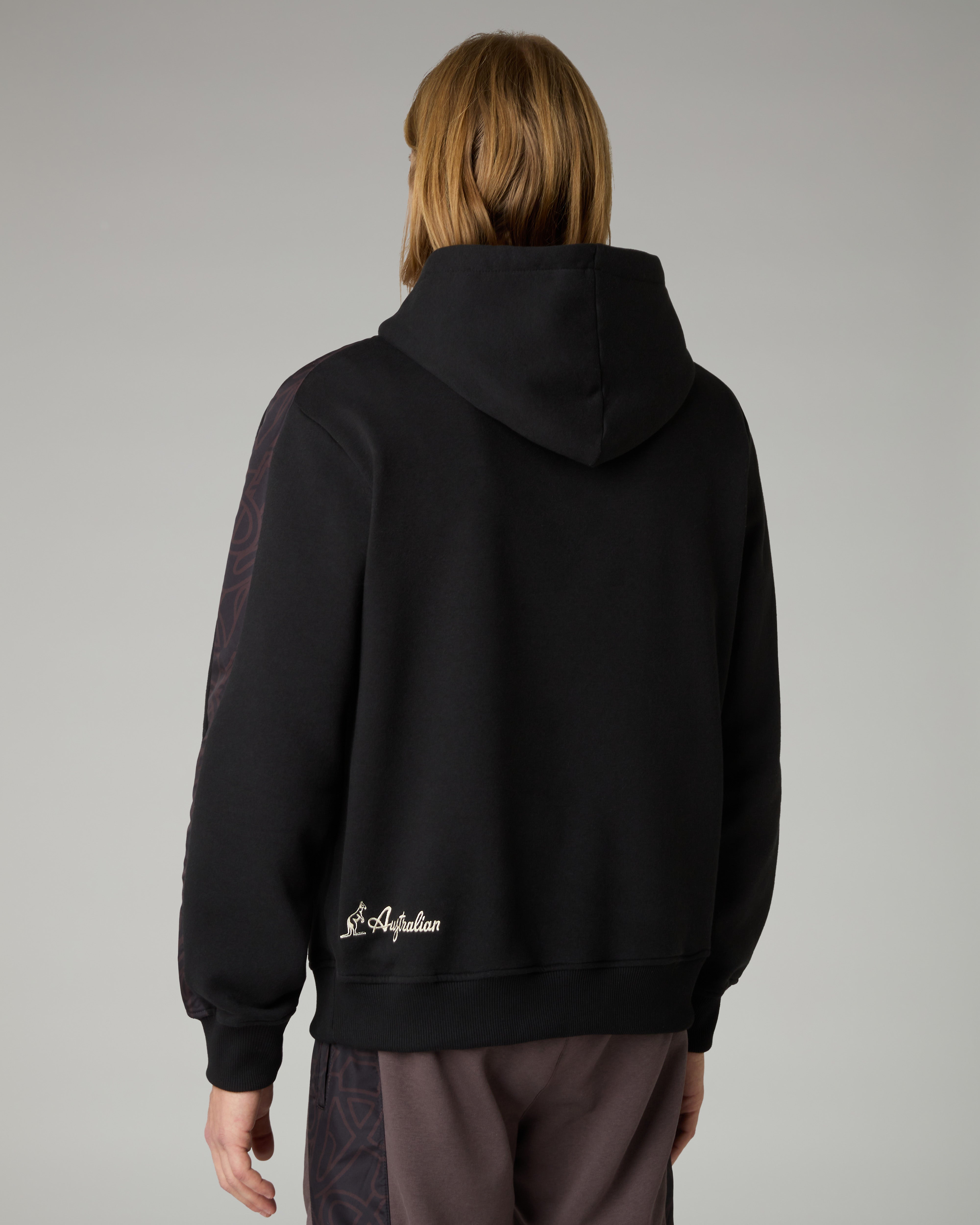 australian-iconissima-hoodie-felpa-nera-con-inserto-smash image 3