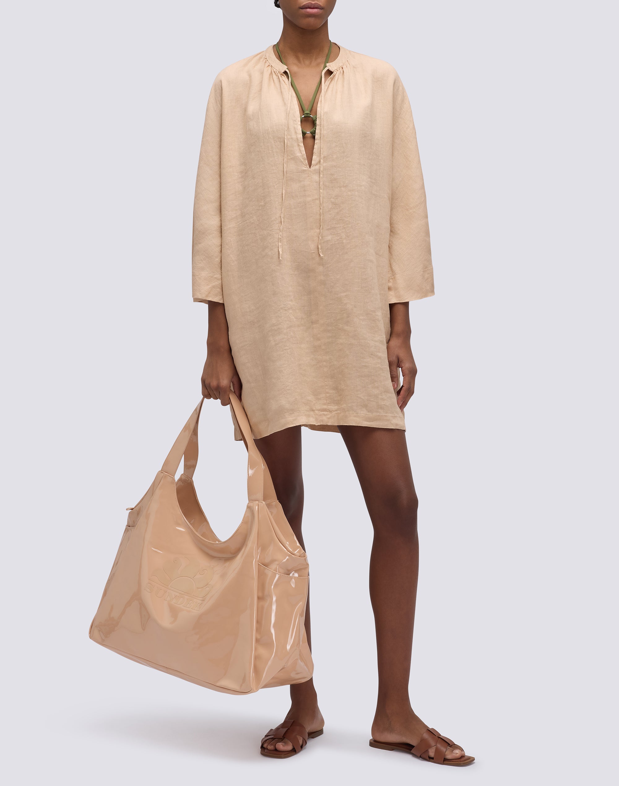 sundek-abito-corto-donna-in-lino-gw882drli500 image 4