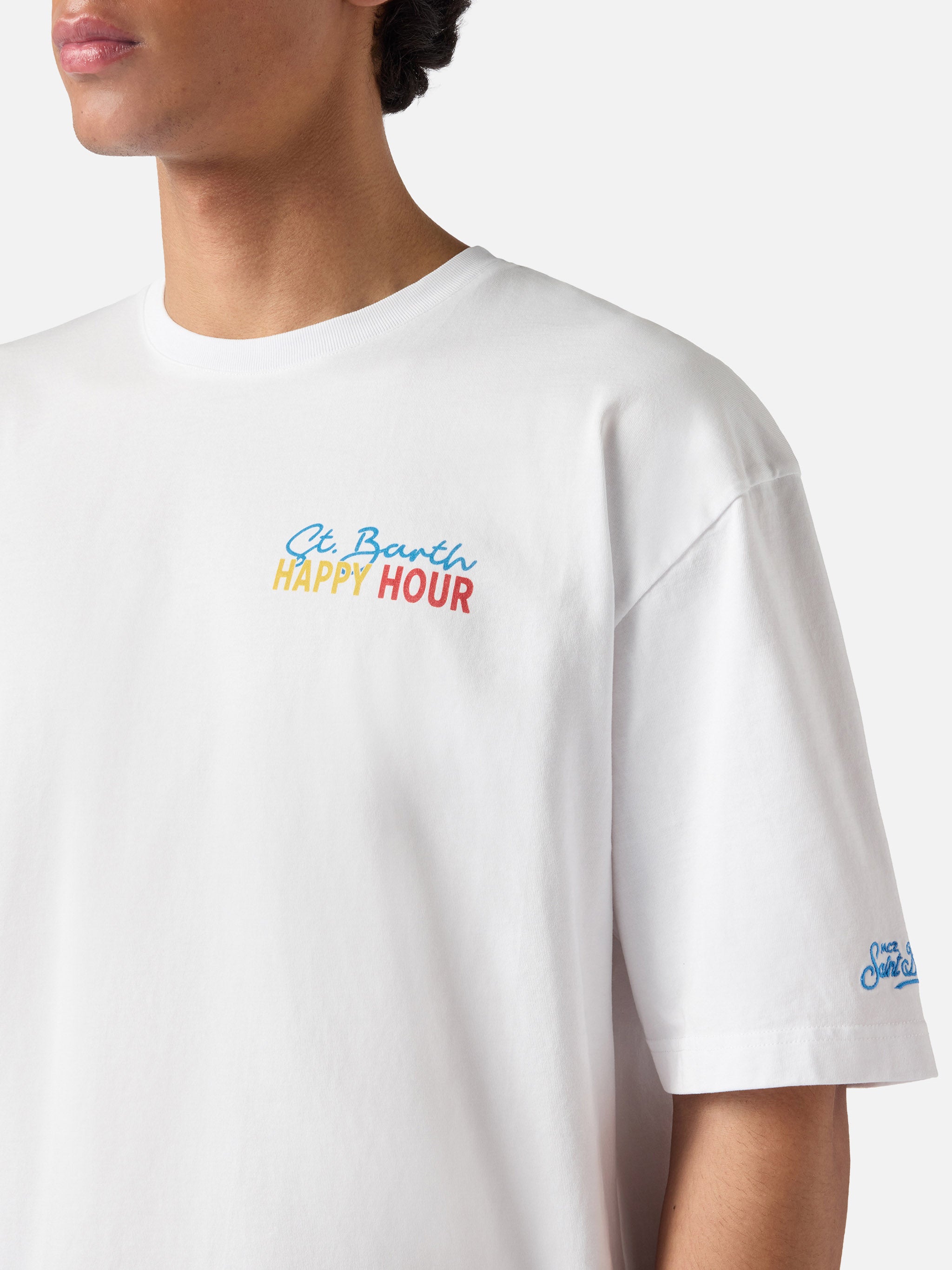 t-shirt-mc2-saint-barth-delmar-con-stampa-st-barth-happy-hour-e-maxi-grafica-sul image 2