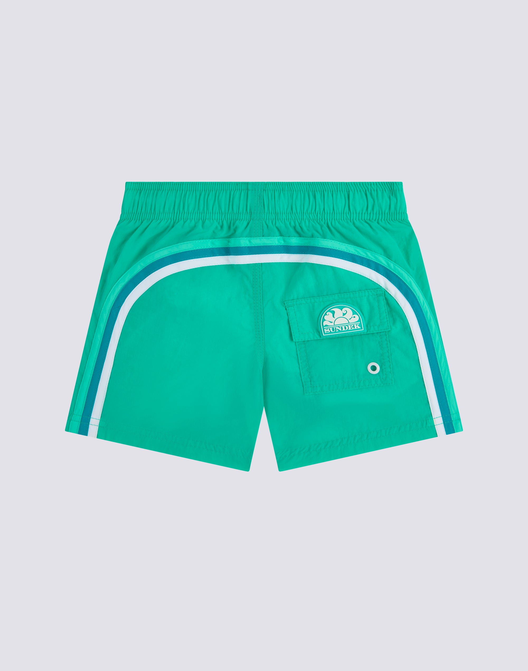 sundek-costume-boxer-bambino-tinta-unita-crinkled-con-vita-elasticata image 1