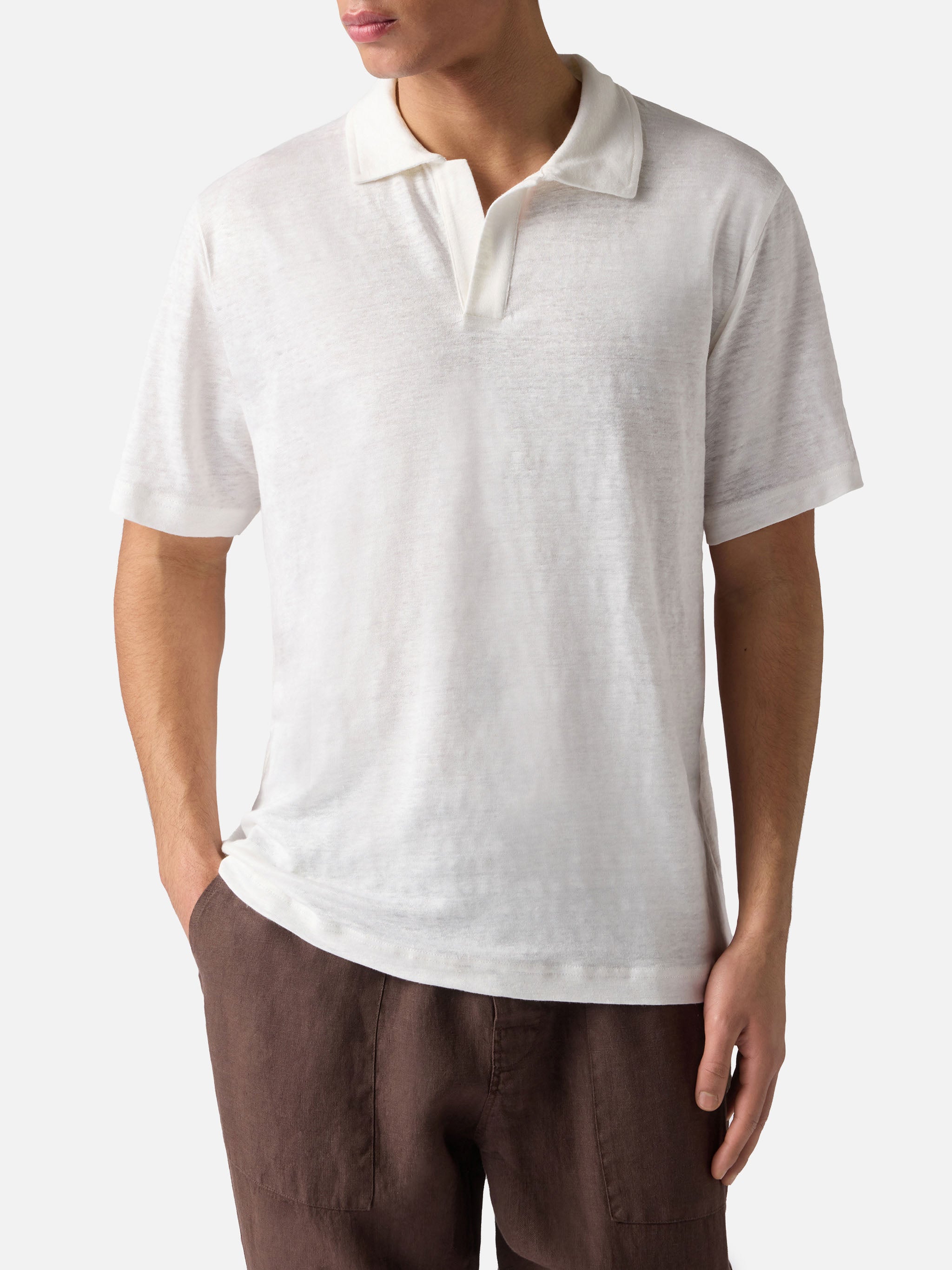 mc2-saint-barth-polo-fraser-in-puro-lino-bianco-polo-uomo-maniche-corte-vestibil image 1