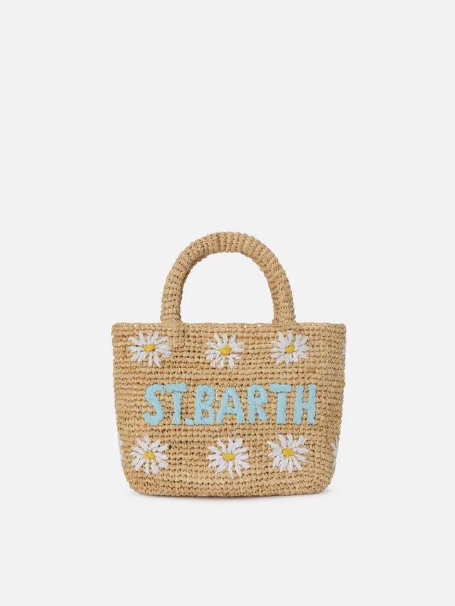 mc2-saint-barth-borsa-beach-mini-in-raffia-naturale-con-margherite-ricamate image 1