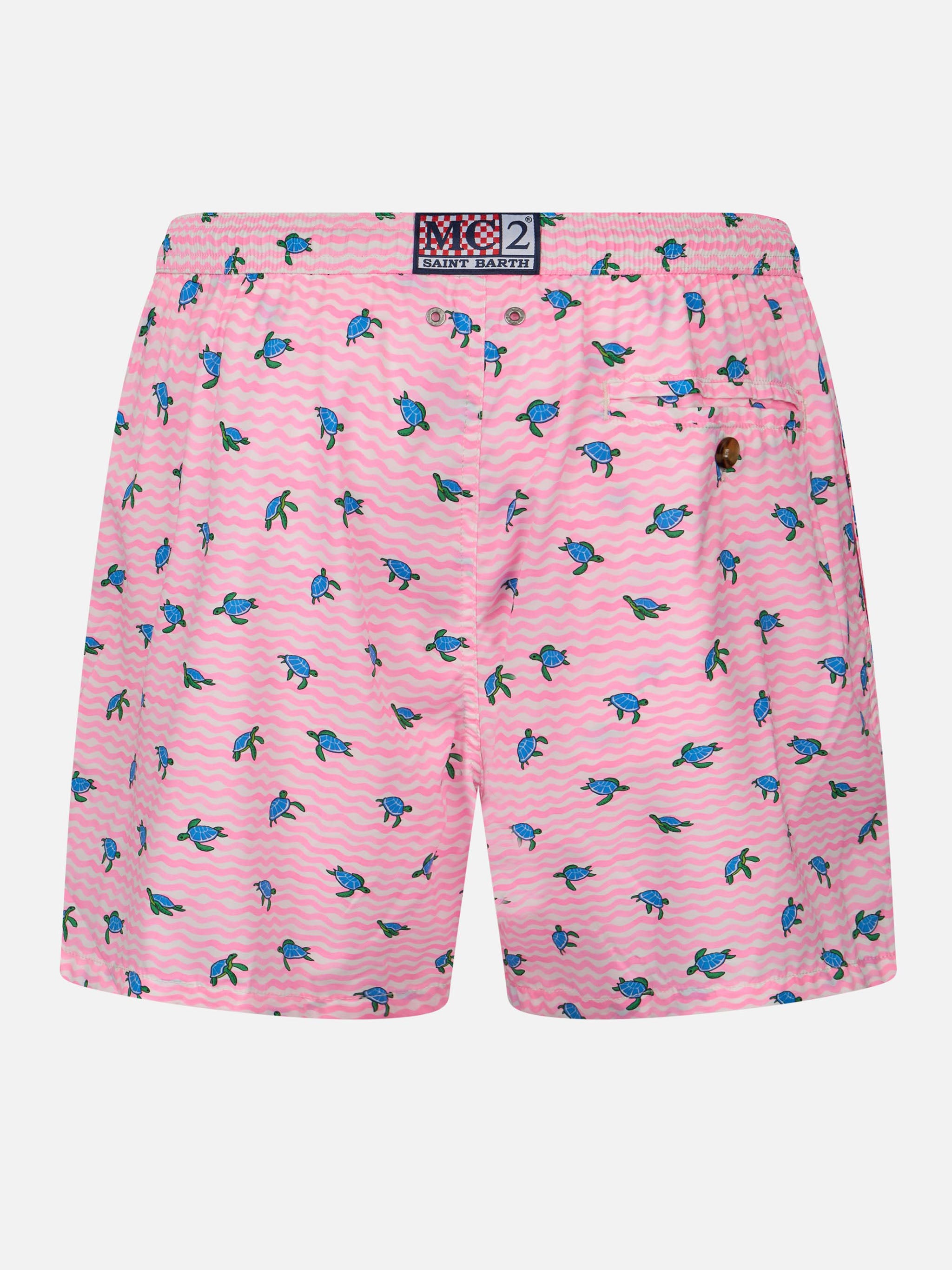 mc2-saint-barth-comfort-light-costume-uomo-rosa-stampa-tartarughe-marine image 2