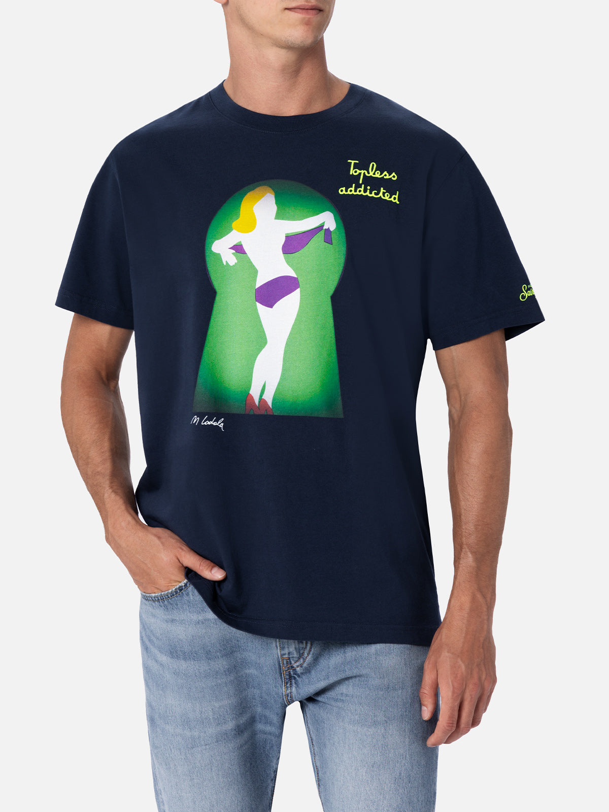 mc2-saint-barth-t-shirt-man-uomo-cotone-lodola-special-edition image 2