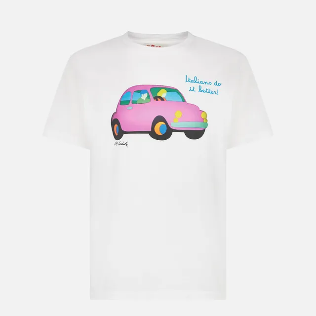t-shirt-mc2-saint-barth-lodola-car-special-edition-in-cotone-bianco image 1