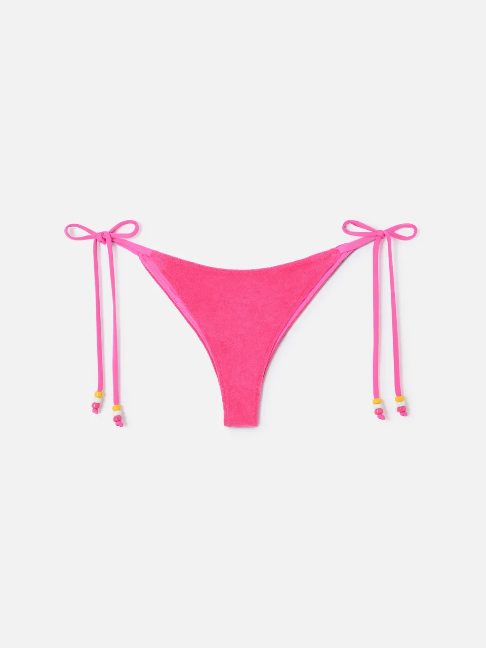mc2-saint-barth-slip-mare-marielle-donna-fucsia-effetto-spugna-con-laccetti image 1