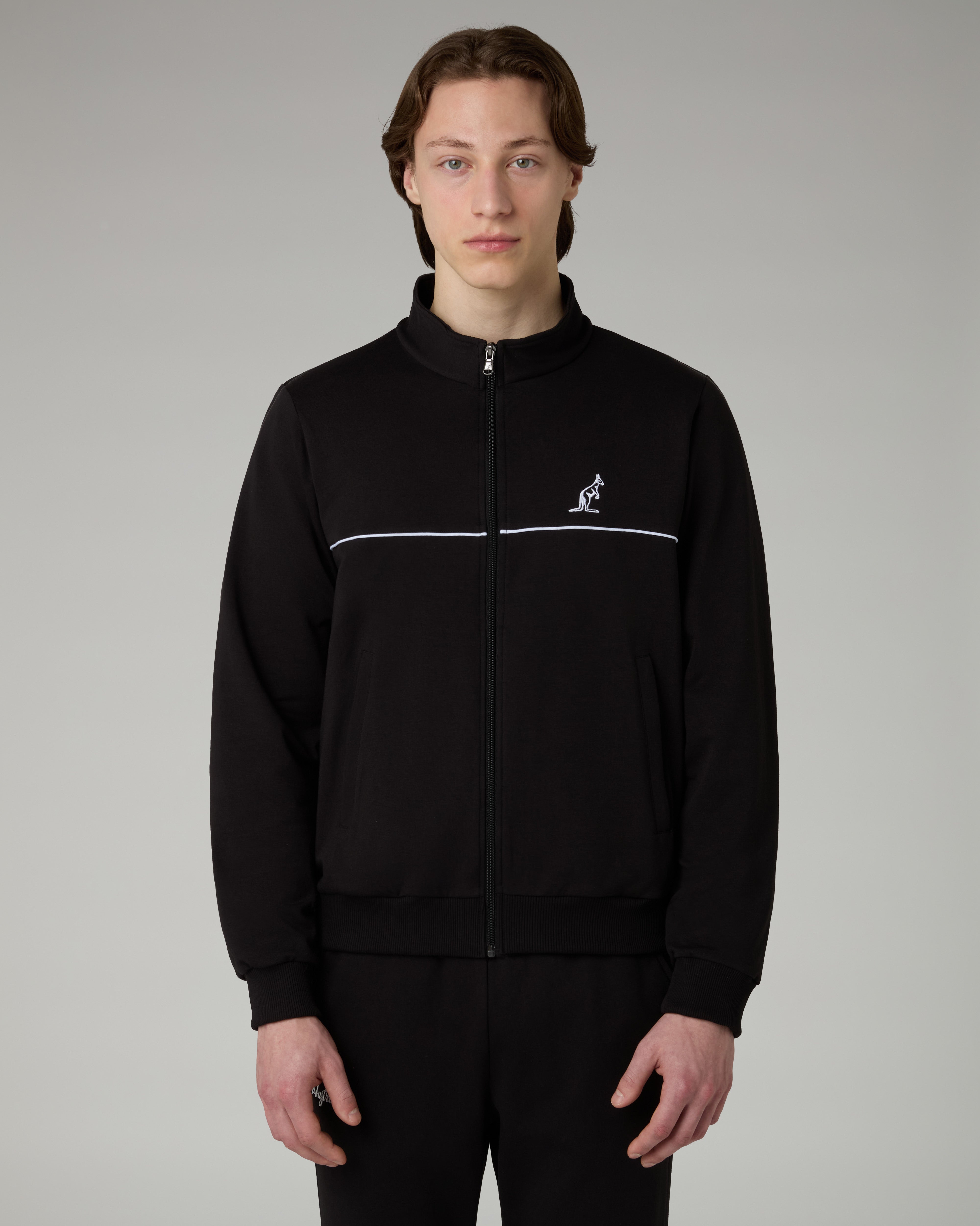 australian-essential-line-tracksuit-tuta-felpa-nera-full-zip image 3