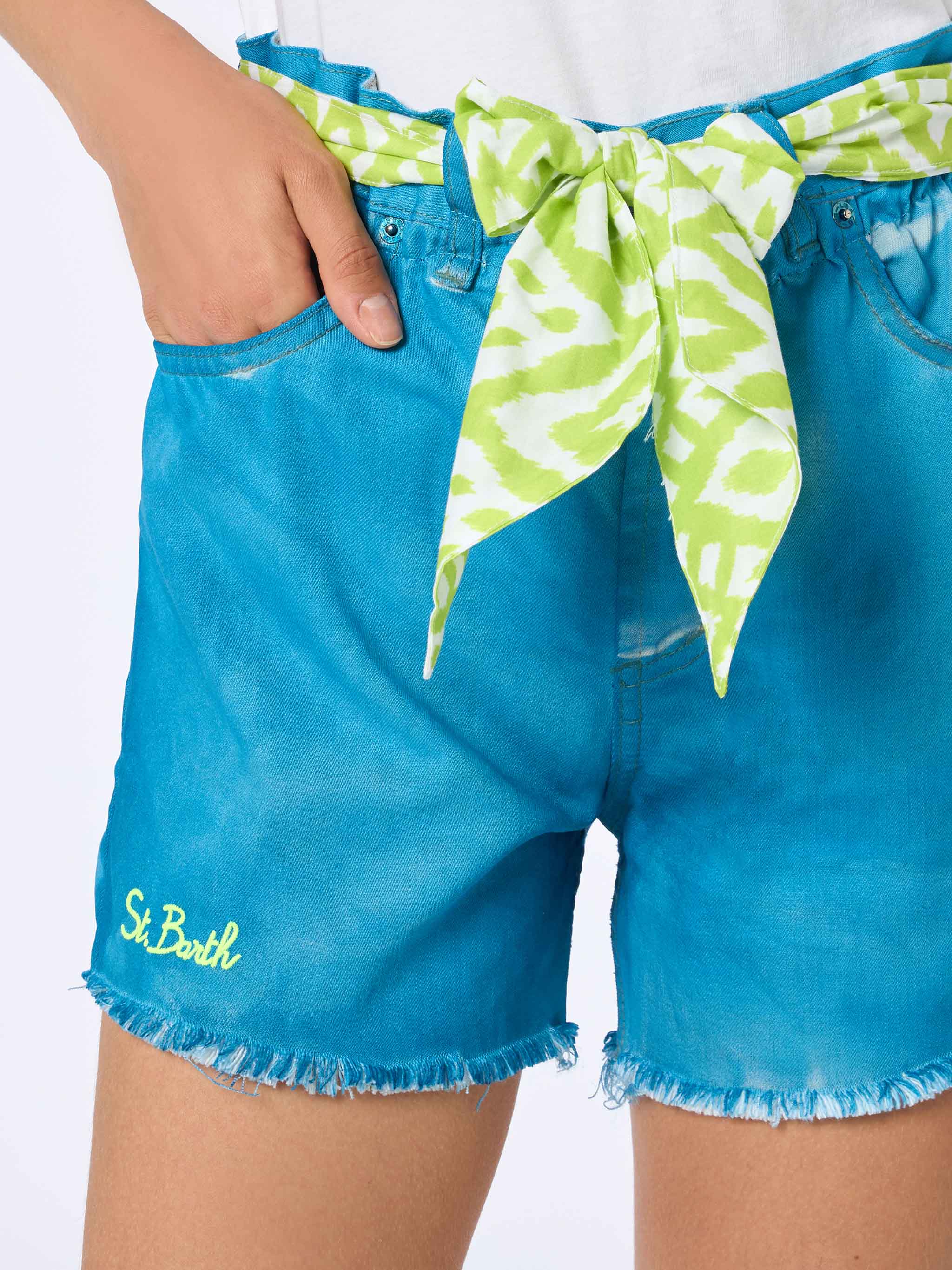 mc2-saint-barth-short-arizona-in-denim-turchese-con-ricami-e-applicazioni image 3
