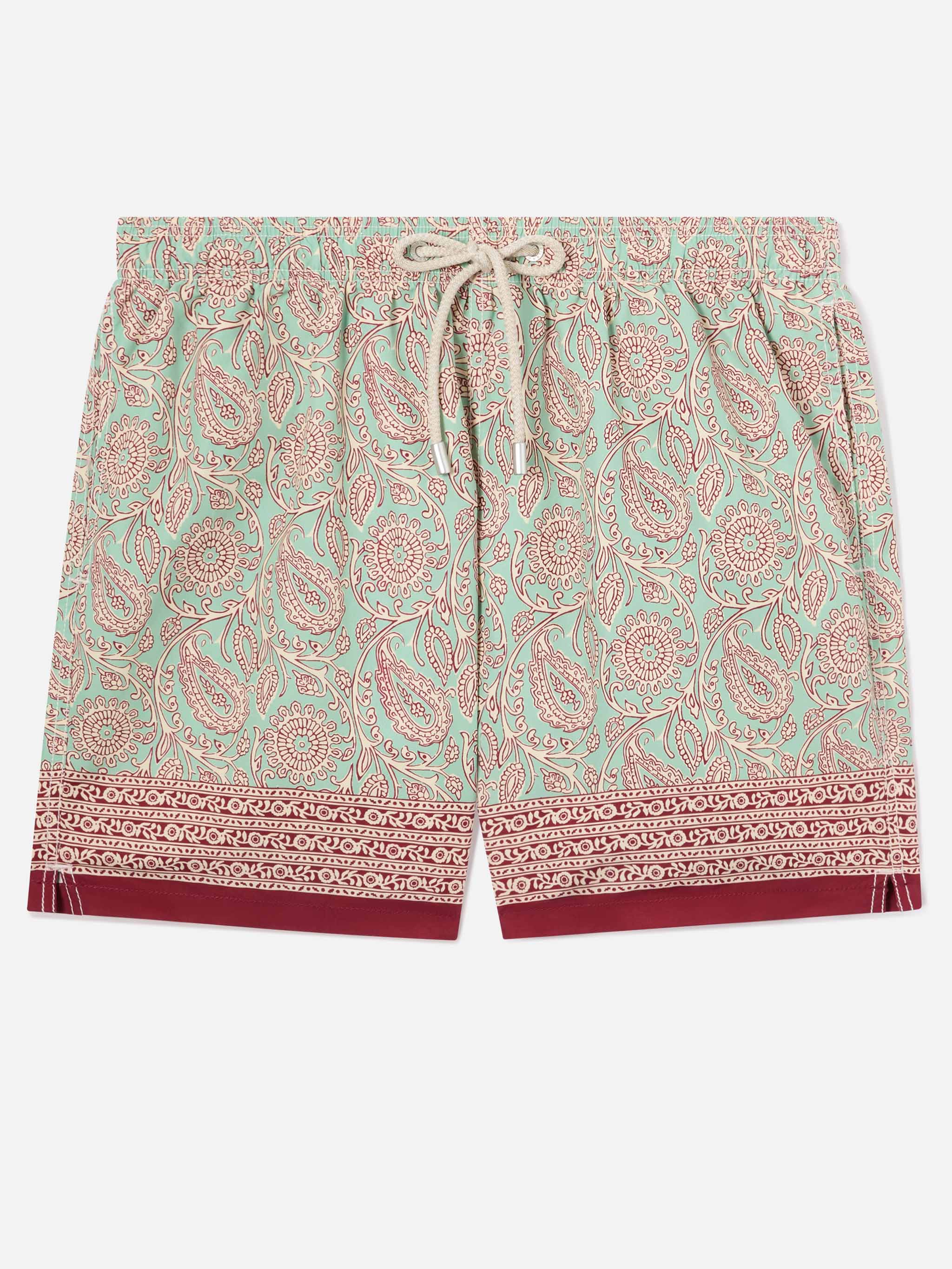 mc2-saint-barth-gustavia-costume-mare-uomo-verde-acqua-paisley-boxer image 1