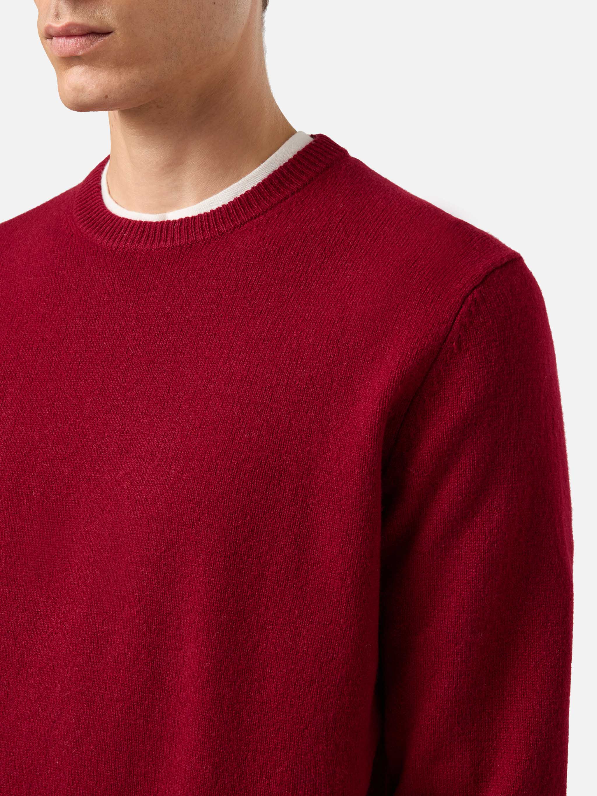 mc2-saint-barth-regent-maglione-girocollo-uomo-100-lambswool-bordeaux image 2