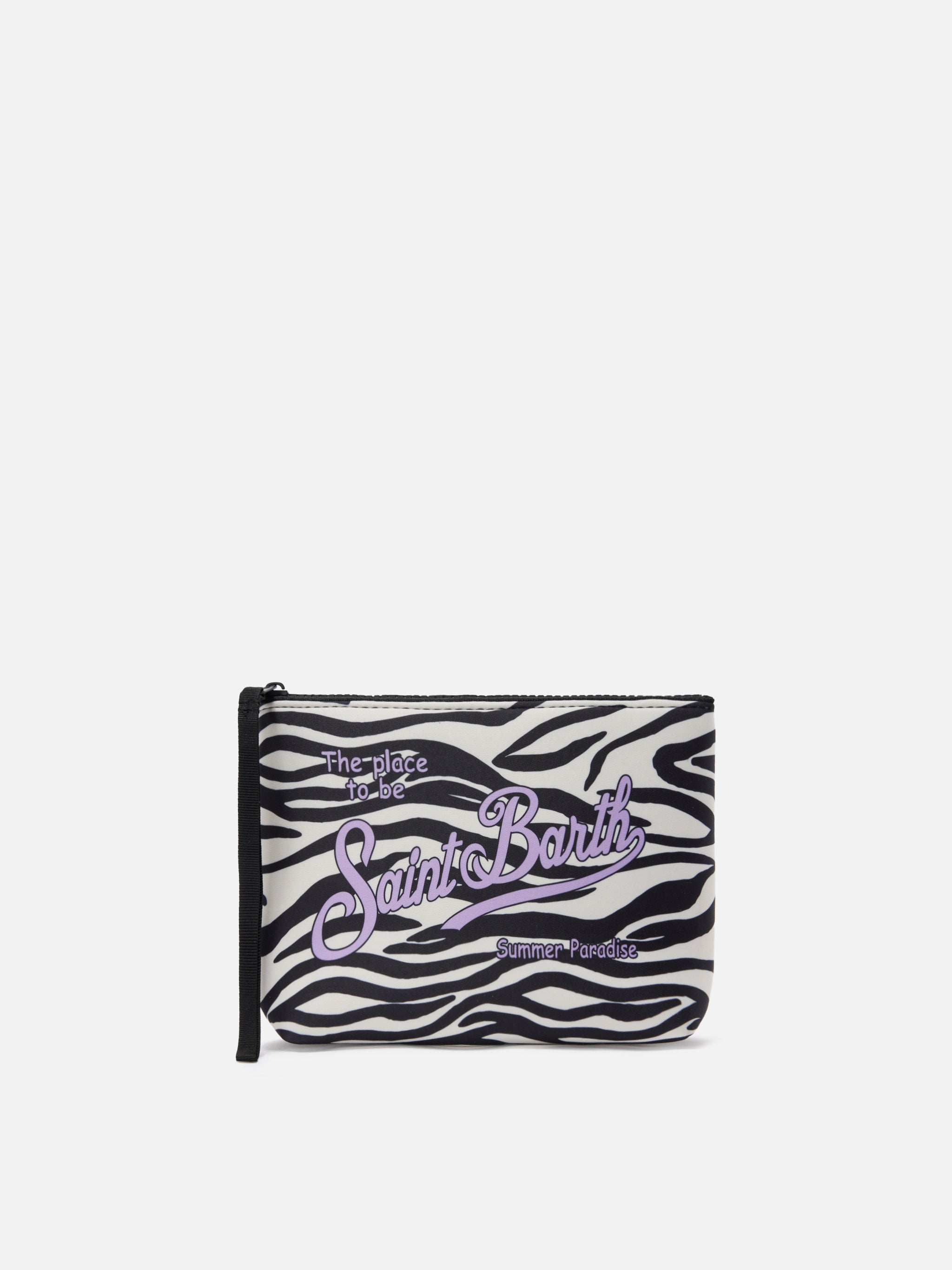 mc2-saint-barth-aline-pochette-in-scuba-con-stampa-zebrata-bianco-nero image 1