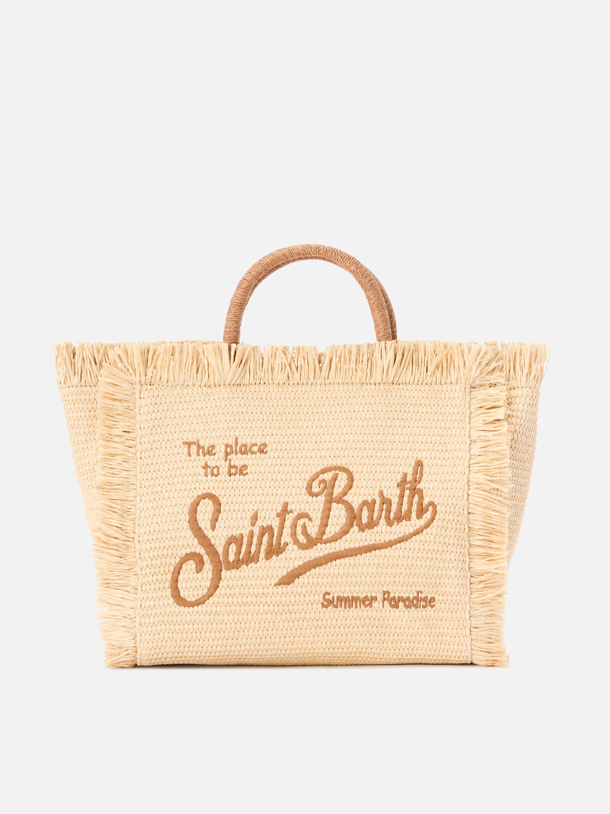 mc2-saint-barth-borsa-colette-effetto-paglia-con-logo-ricamato-zip-e-tasca-inter image 1