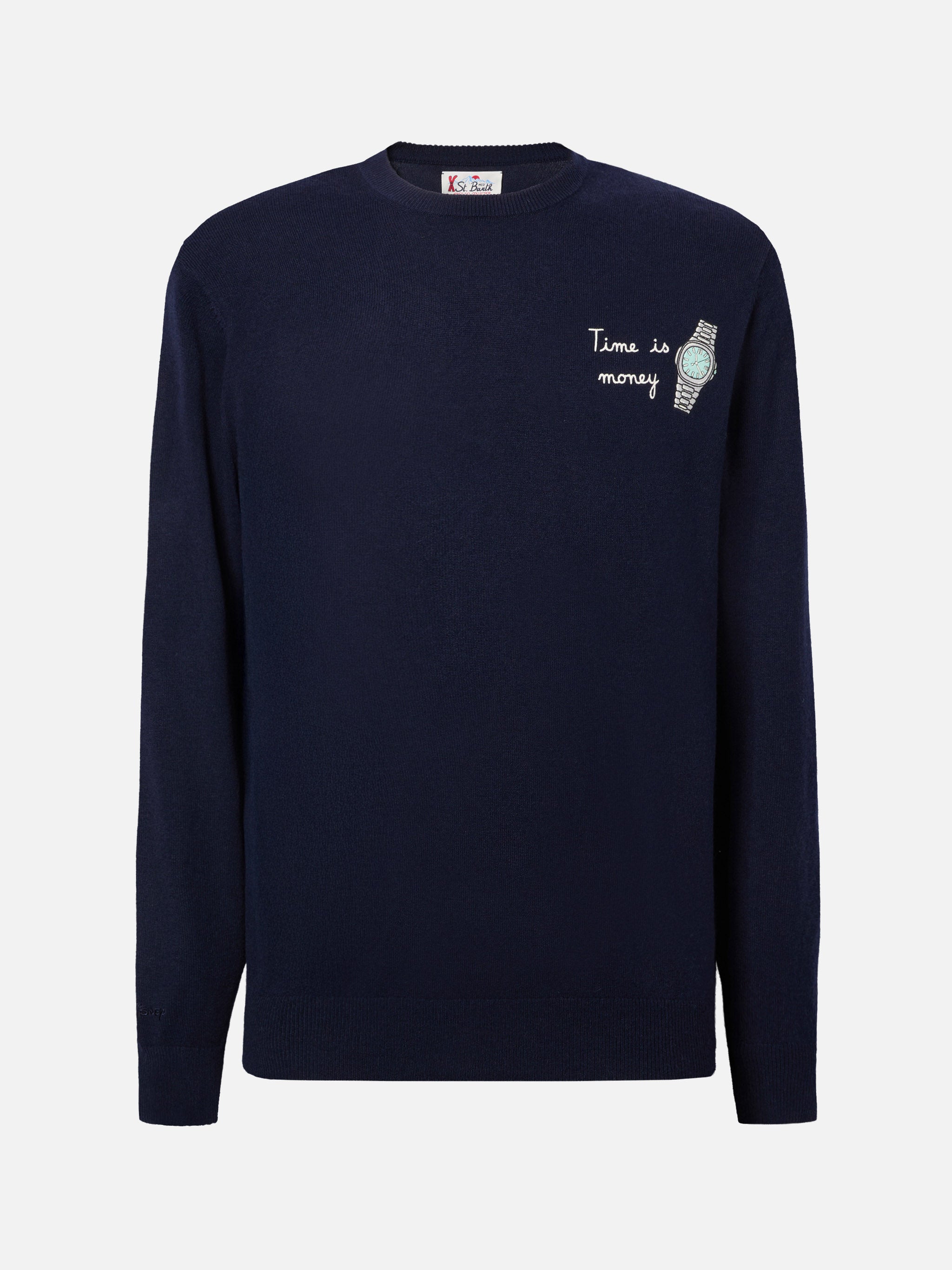 mc2-saint-barth-maglione-heron-light-uomo-girocollo-blu-time-is-money image 5