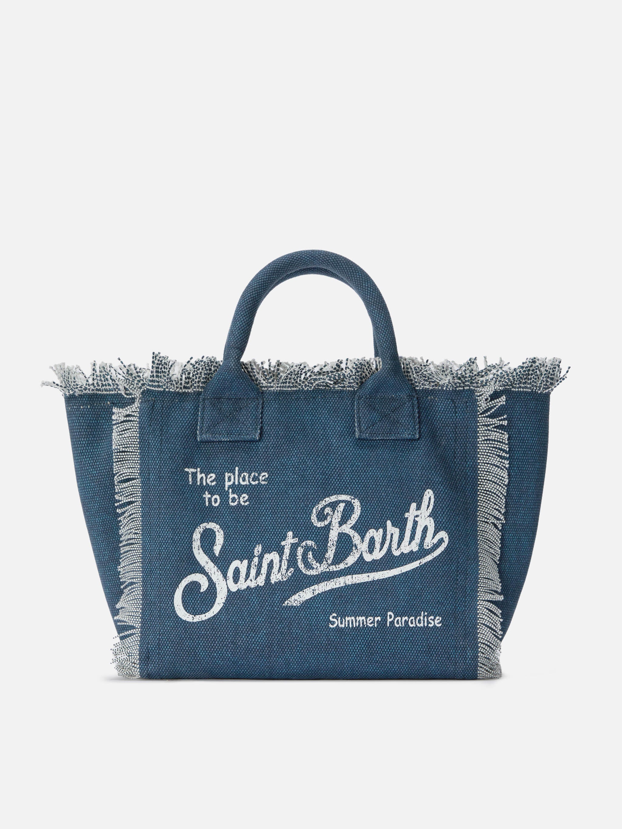 mc2-saint-barth-borsa-colette-blu-indaco-in-canvas-con-frange image 1