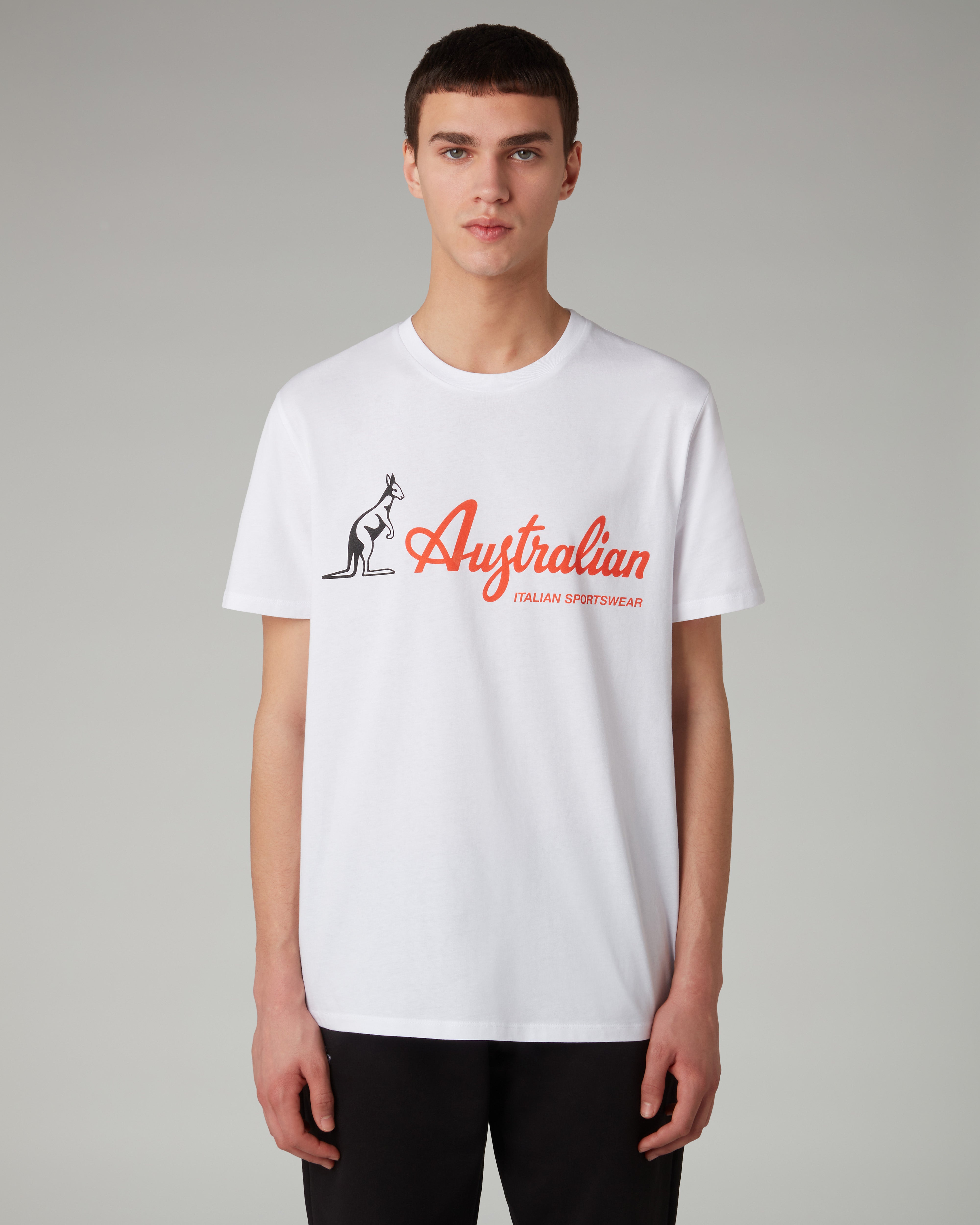 australian-big-logo-t-shirt-maglietta-cotone-stampa-serigrafica-davanti image 1