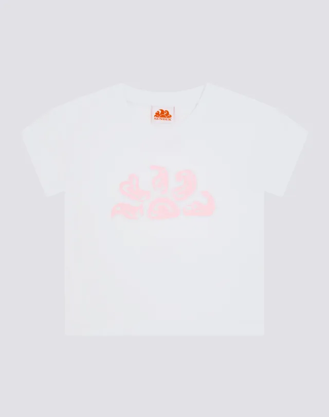 sundek-g754-comfort-t-shirt-bambina-mezza-manica-multilogo-back image 1
