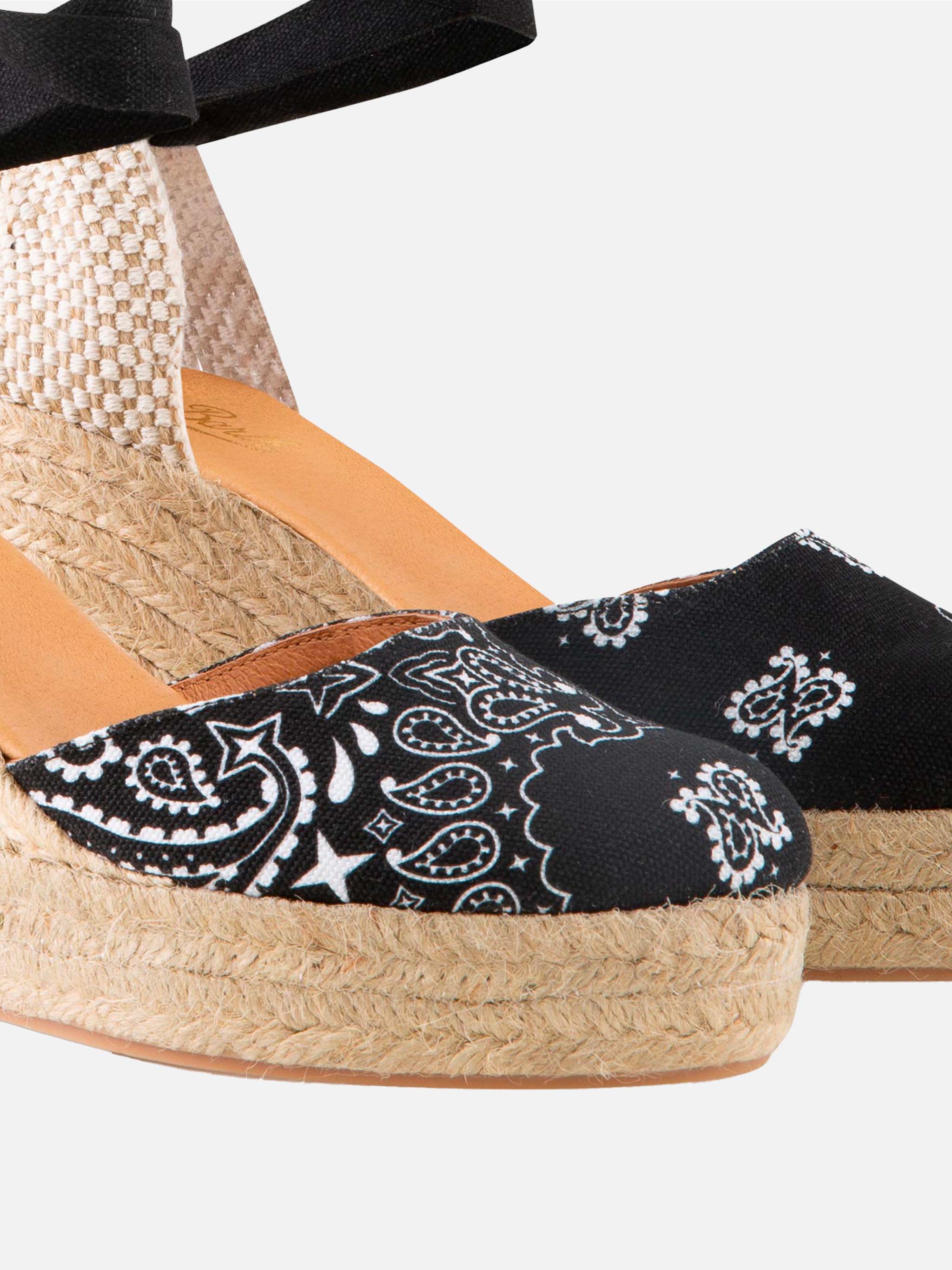 mc2-saint-barth-caprese-espadrillas-zeppa-alta-bandana-nera-donna image 2
