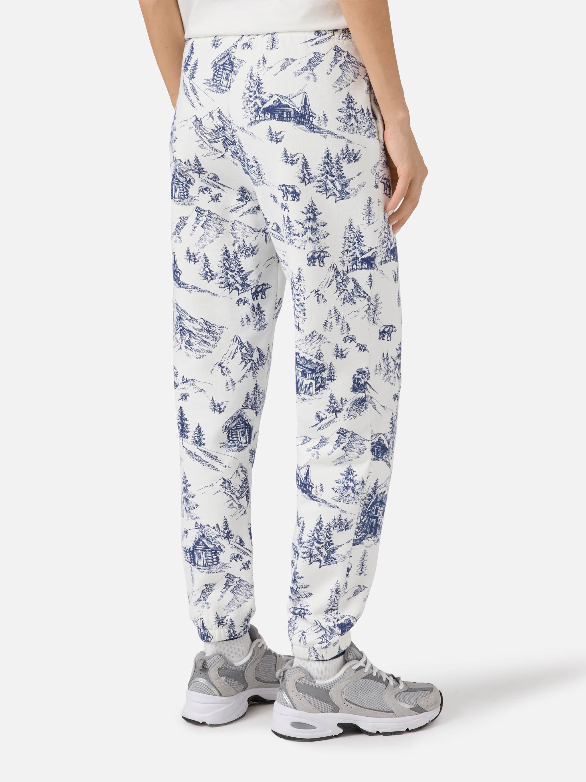 mc2-saint-barth-odalys-pantalone-felpa-donna-toile-de-jouy-bianco image 4
