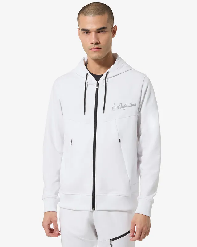 australian-gen-track-jacket-felpa-sportiva-con-cappuccio-bianco image 1