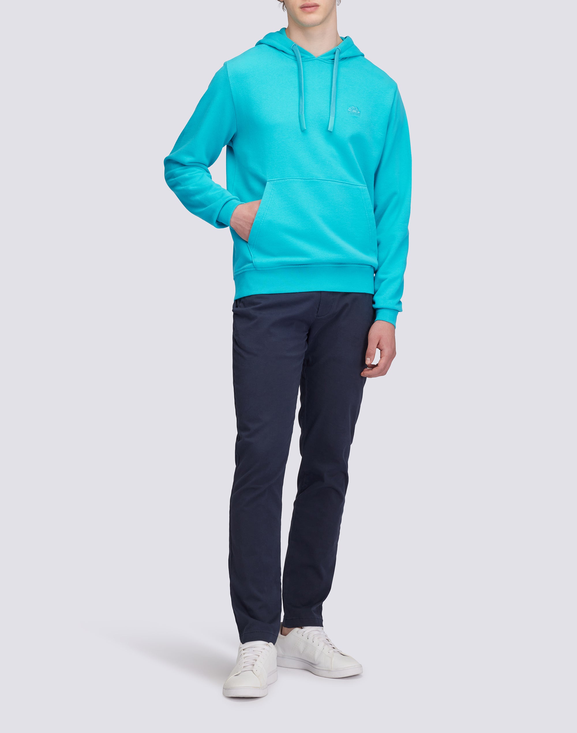 sundek-felpa-uomo-con-cappuccio-e-tasca-a-marsupio-in-cotone image 3