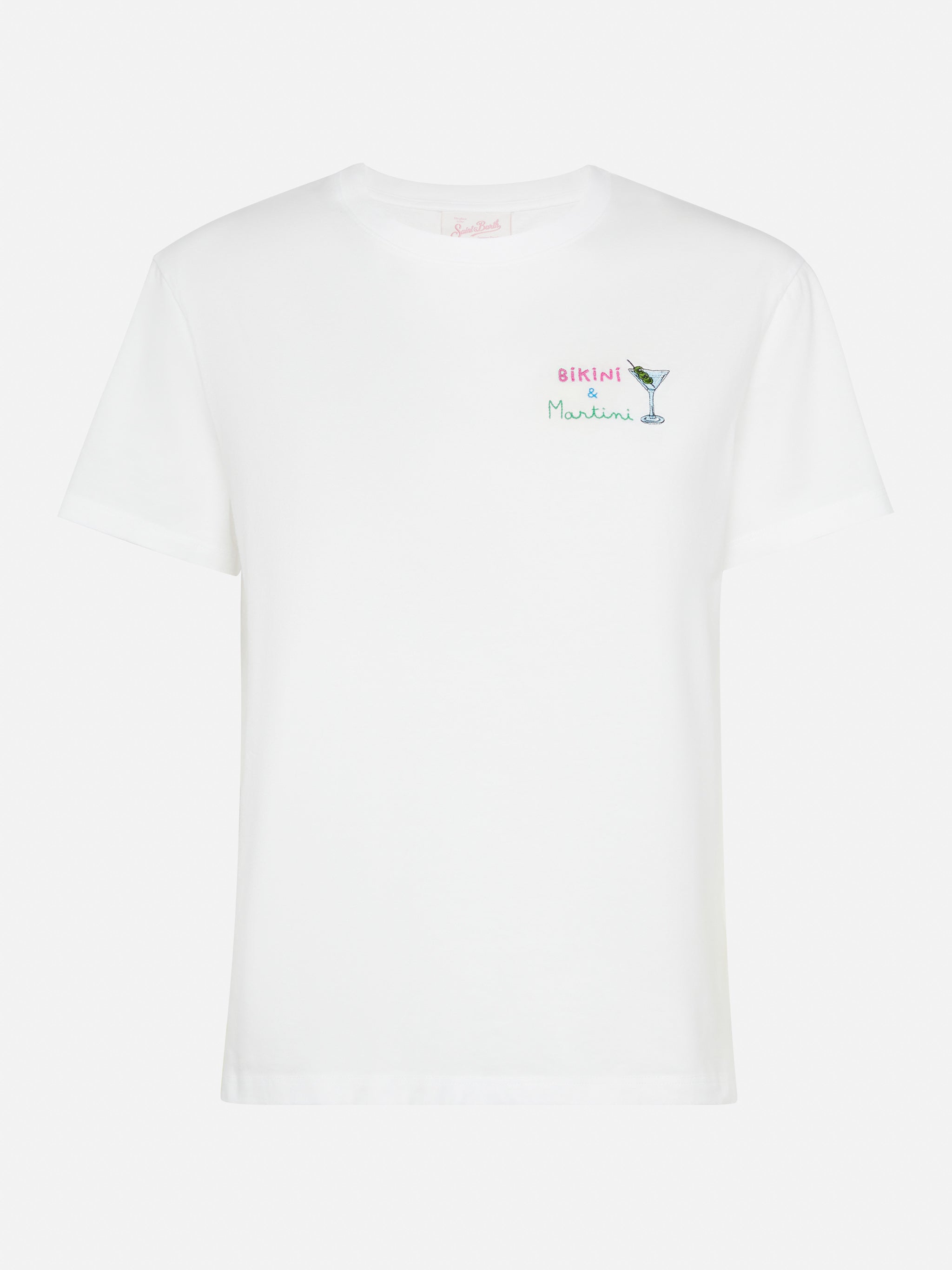 mc2-saint-barth-emilie-t-shirt-donna-cotone-bianca-bikini-martini image 4