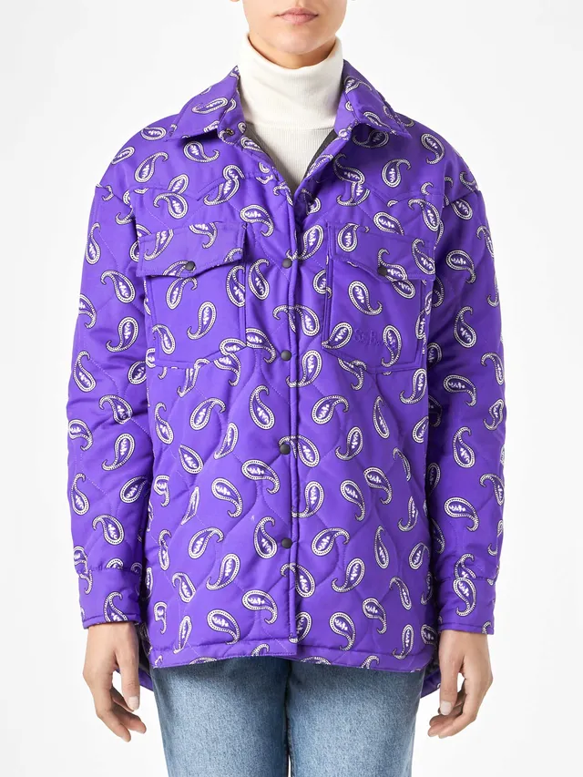 mc2-saint-barth-giacca-kimmy-donna-trapuntata-viola-paisley-oversize image 1