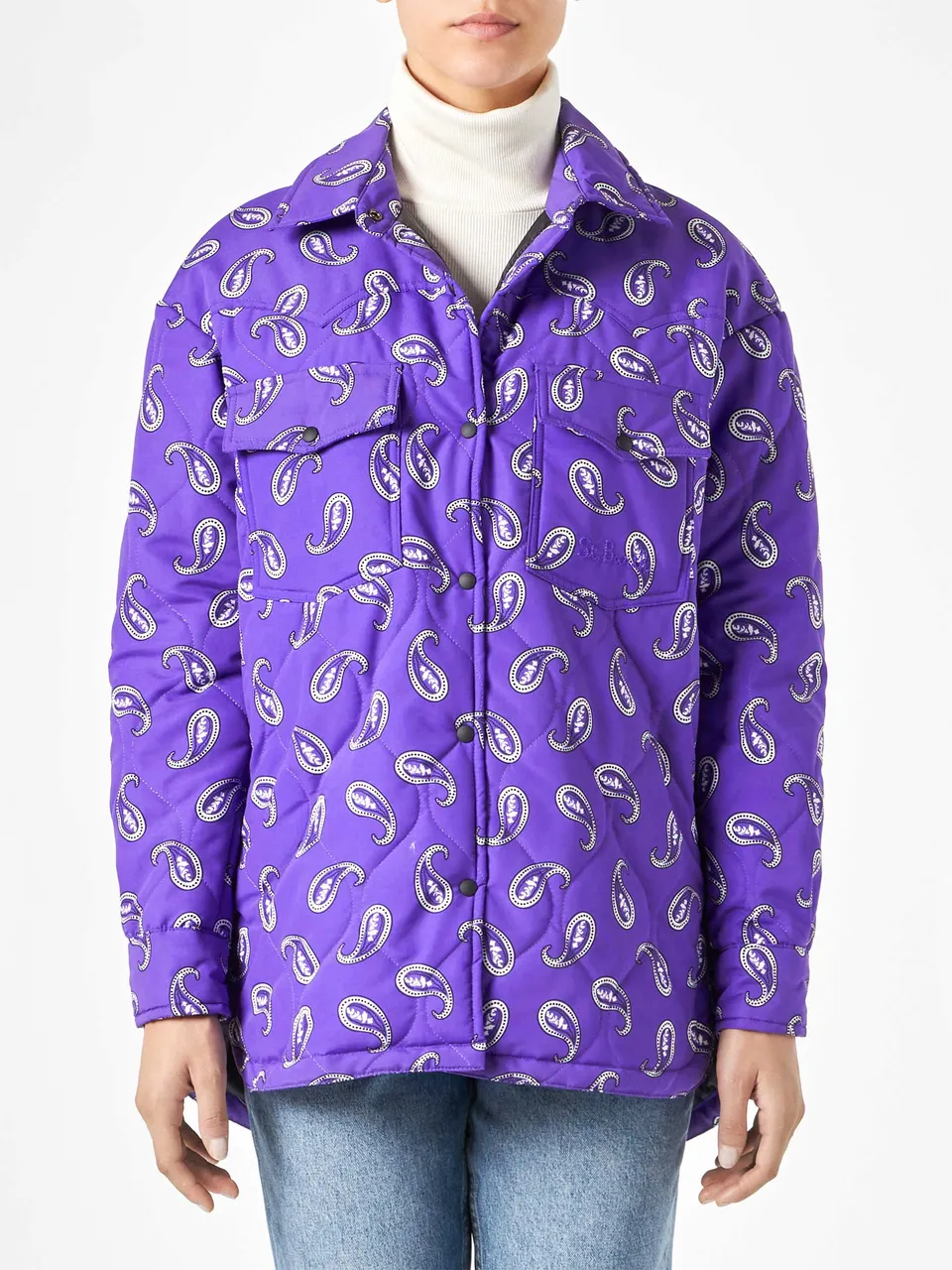 mc2-saint-barth-giacca-kimmy-donna-trapuntata-viola-paisley-oversize image 1