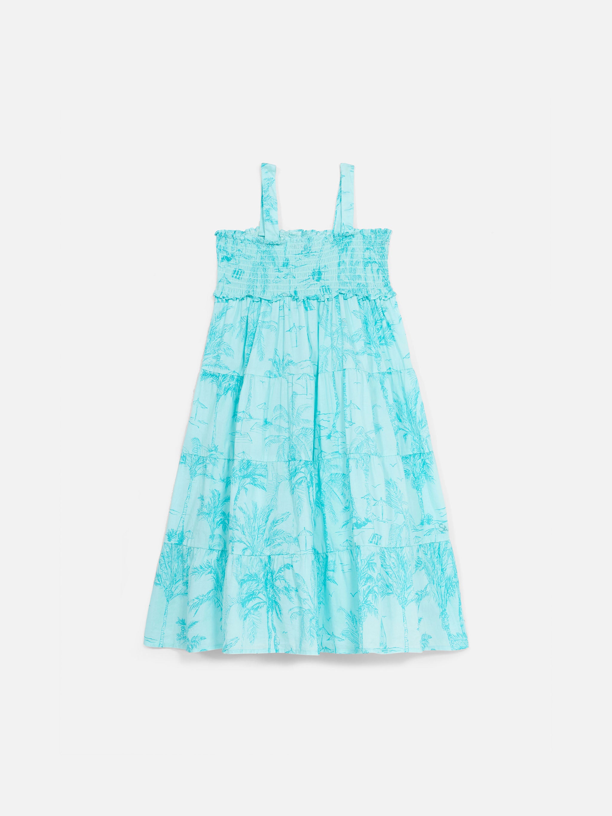 mc2-saint-barth-jemine-jr-abito-bambina-cotone-verde-acqua-toile-de-jouy-smock image 2