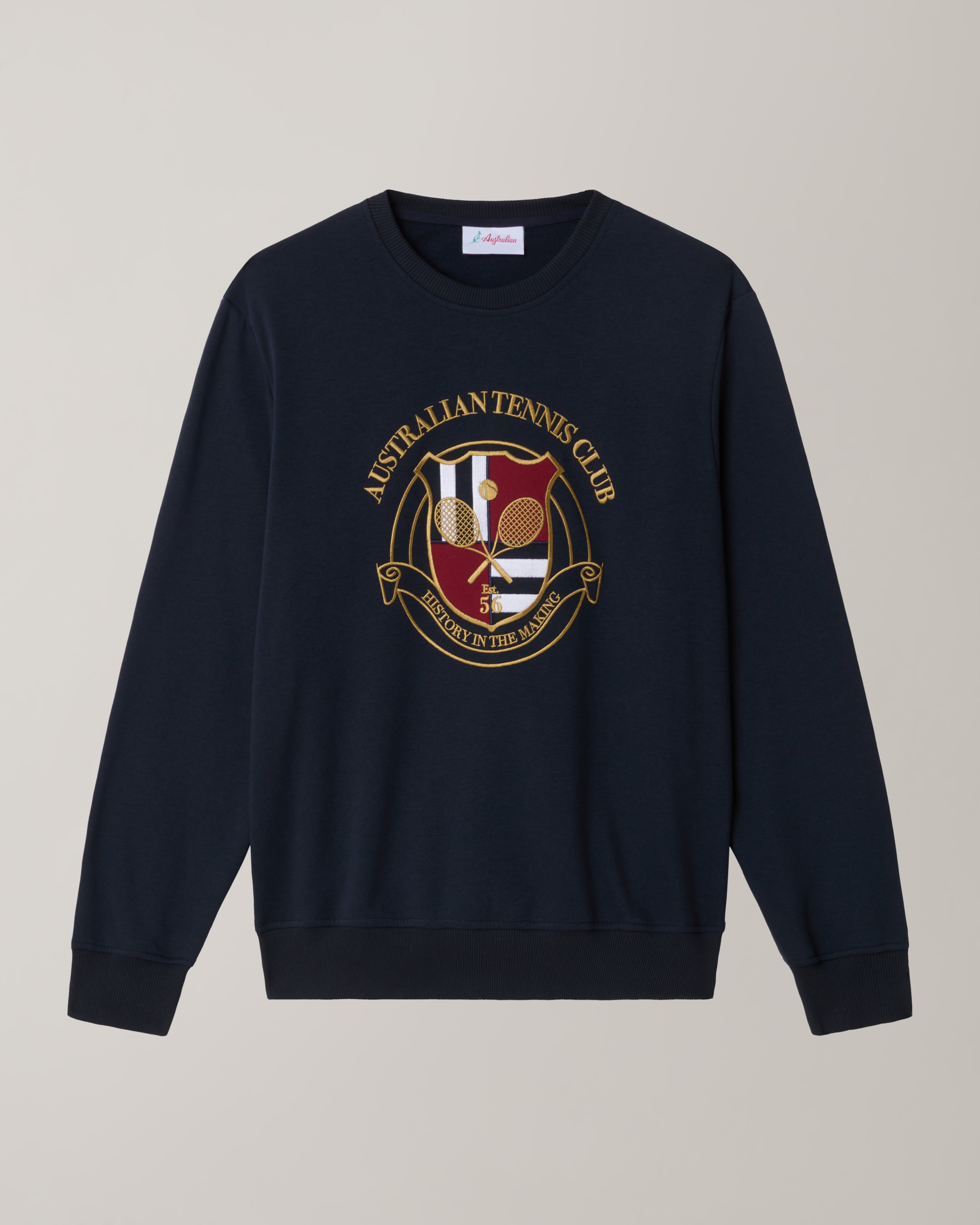 australian-tennis-club-crewneck-blu-navy-felpa-girocollo-cotone image 5