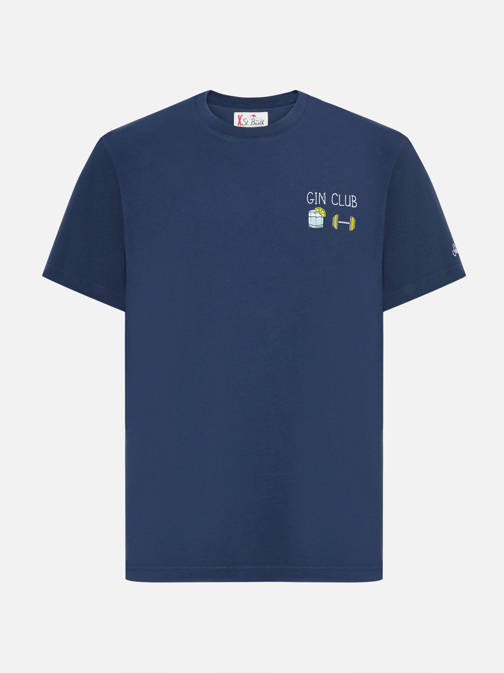 mc2-saint-barth-arnott-t-shirt-uomo-in-cotone-blu-navy-con-ricamo-gin-club image 4