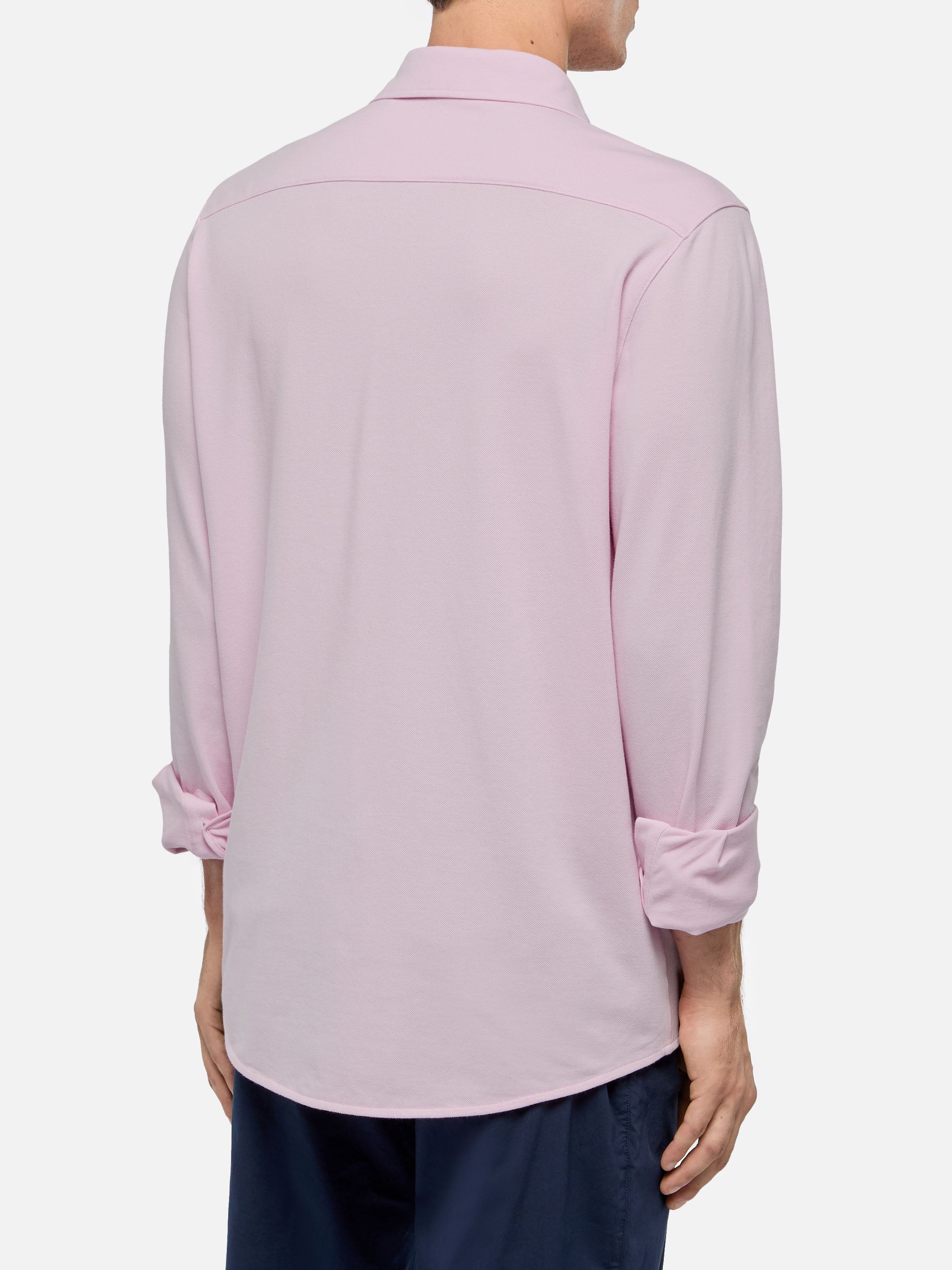 mc2-saint-barth-amalfi-camicia-uomo-in-jersey-piquet-rosa image 3