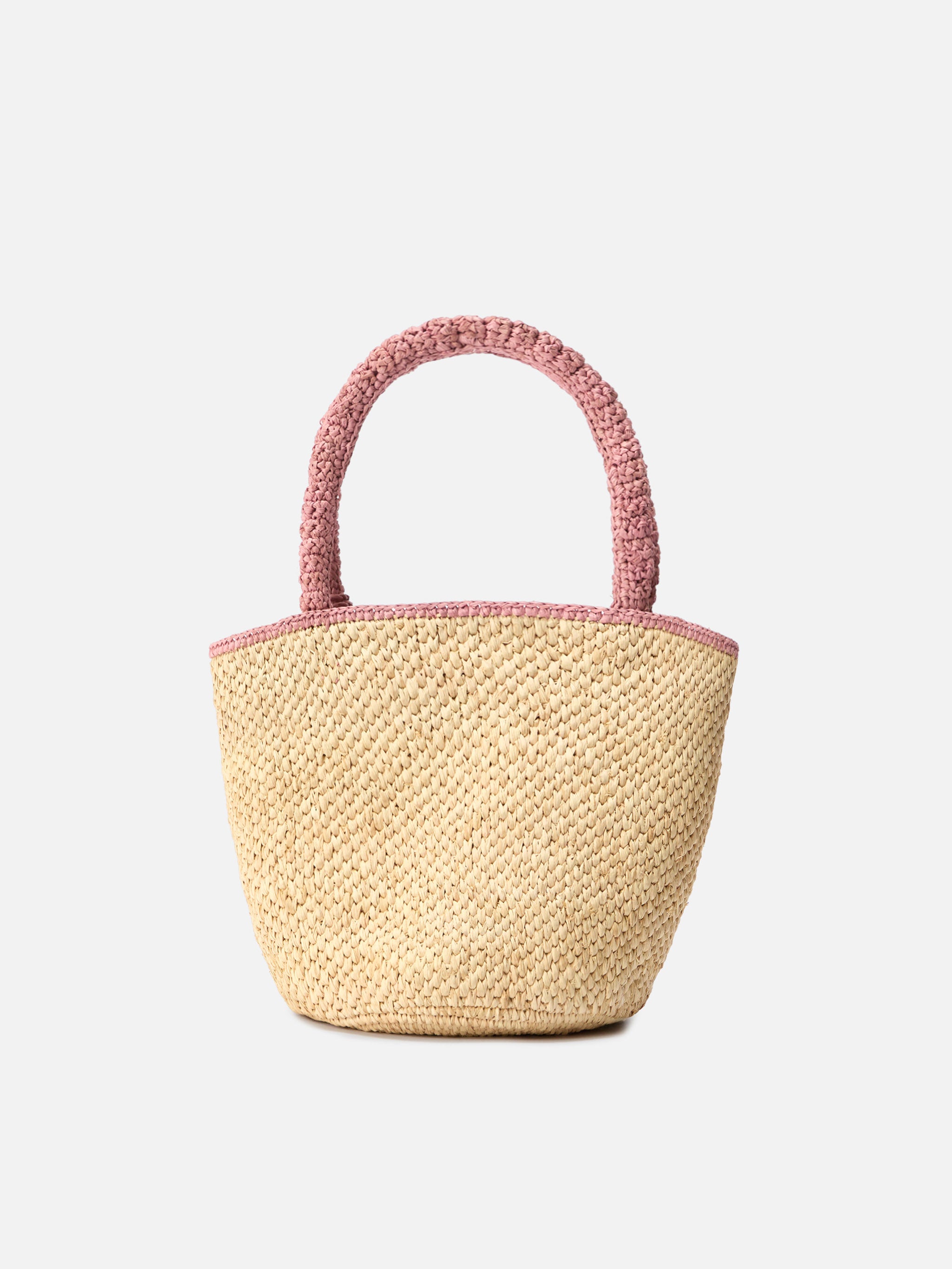 mc2-saint-barth-marcy-medium-borsa-a-spalla-in-raffia-naturale-e-rosa-con-logo-r image 4