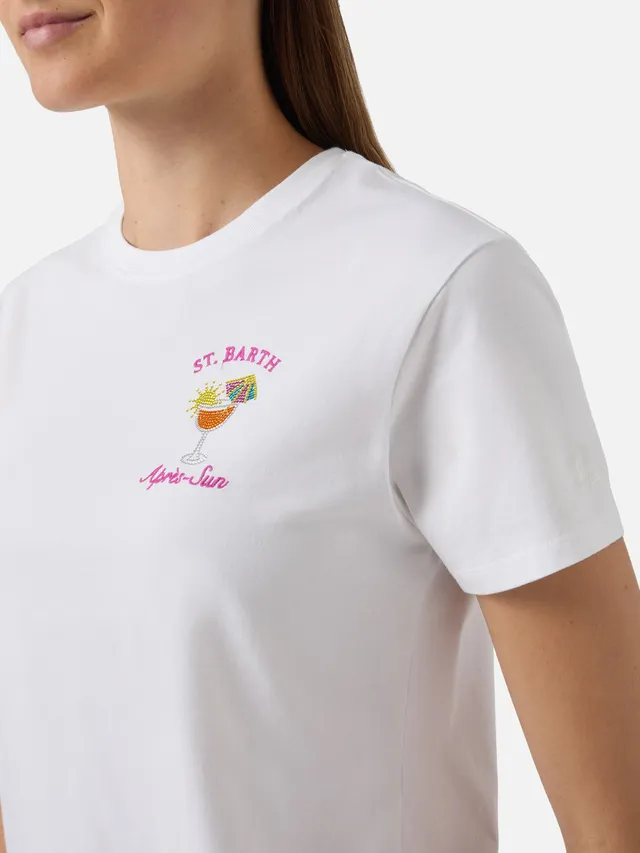 mc2-saint-barth-emilie-t-shirt-donna-bianca-apr-s-sun-strass image 1