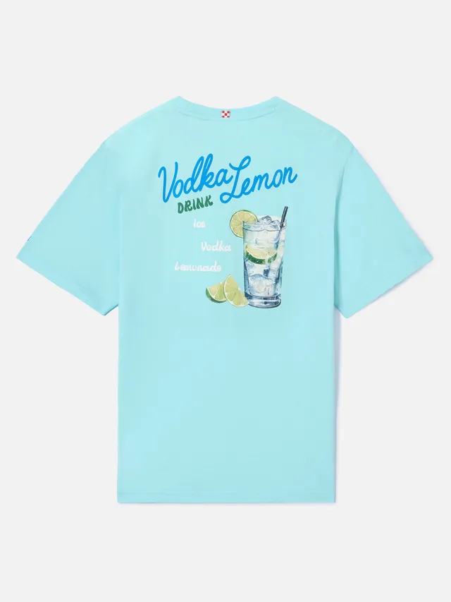 mc2-saint-barth-t-shirt-portland-uomo-verde-acqua-vodka-lemon-drink-in-puro-coto image 1