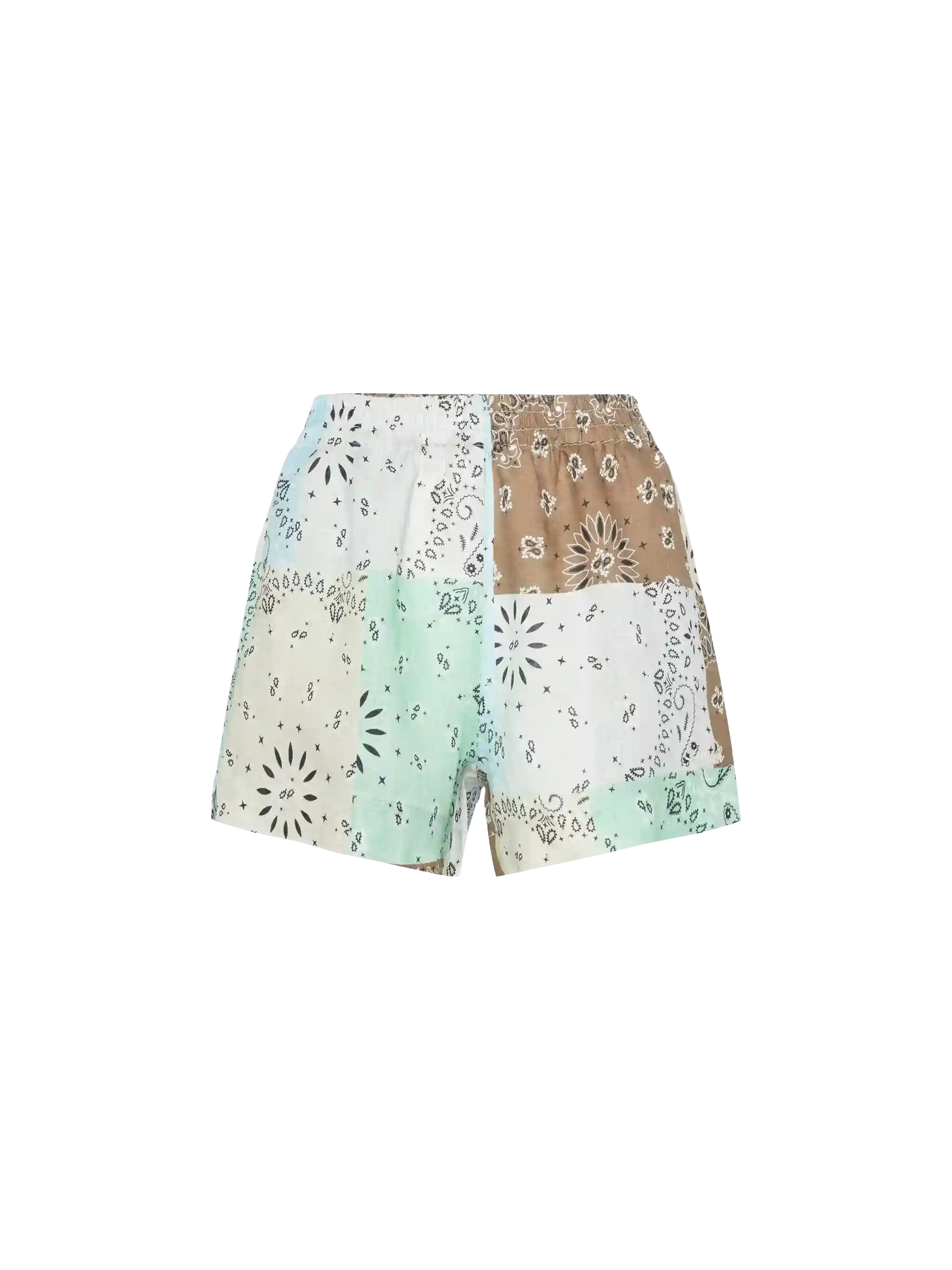 mc2-saint-barth-meave-shorts-donna-in-lino-stampa-bandana-verde-salvia image 5