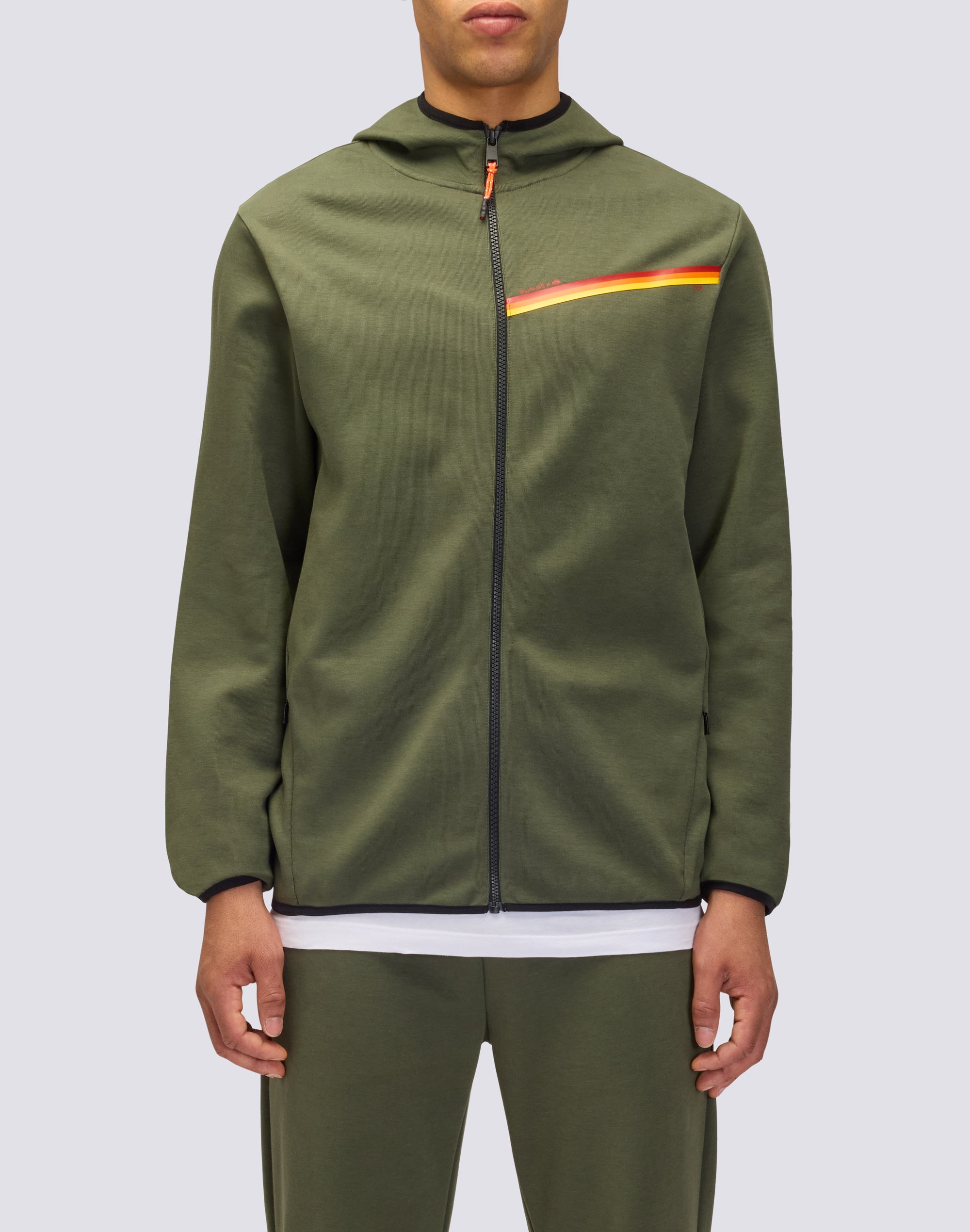 sundek-1958-felpa-uomo-con-cappuccio-e-tricolore image 1