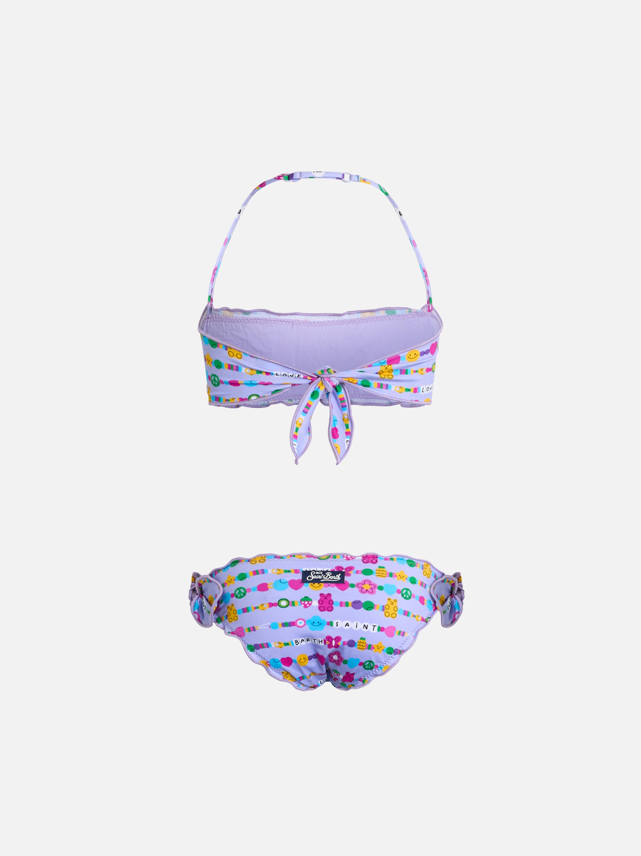 bikini-bambina-mc2-saint-barth-emy-a-fascia-con-stampa-bracciali image 2