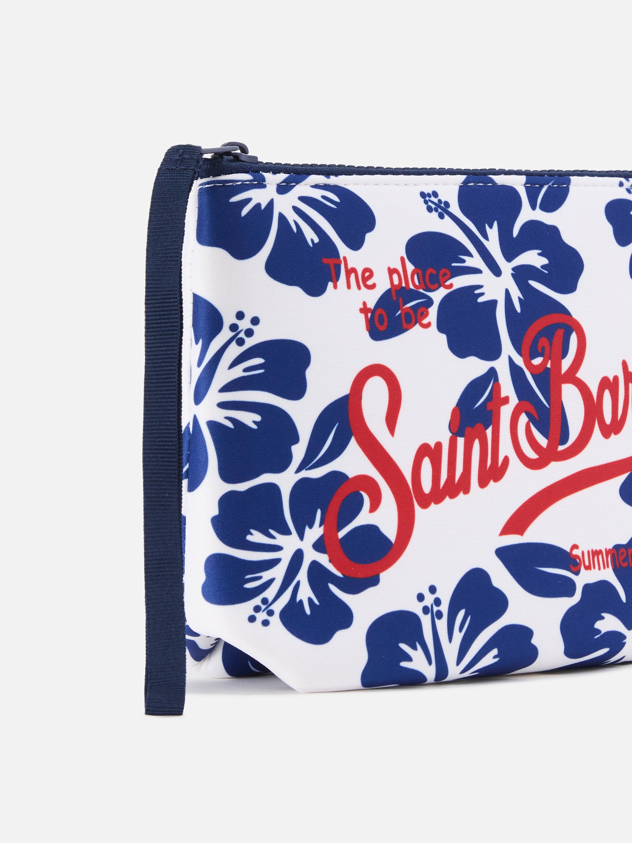 mc2-saint-barth-aline-pochette-scuba-bianca-stampa-hibiscus image 2