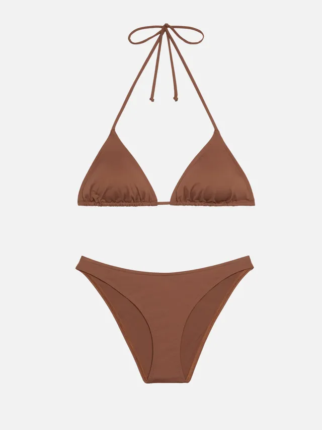 mc2-saint-barth-leah-lido-bikini-triangolo-marrone-con-slip-classico image 1
