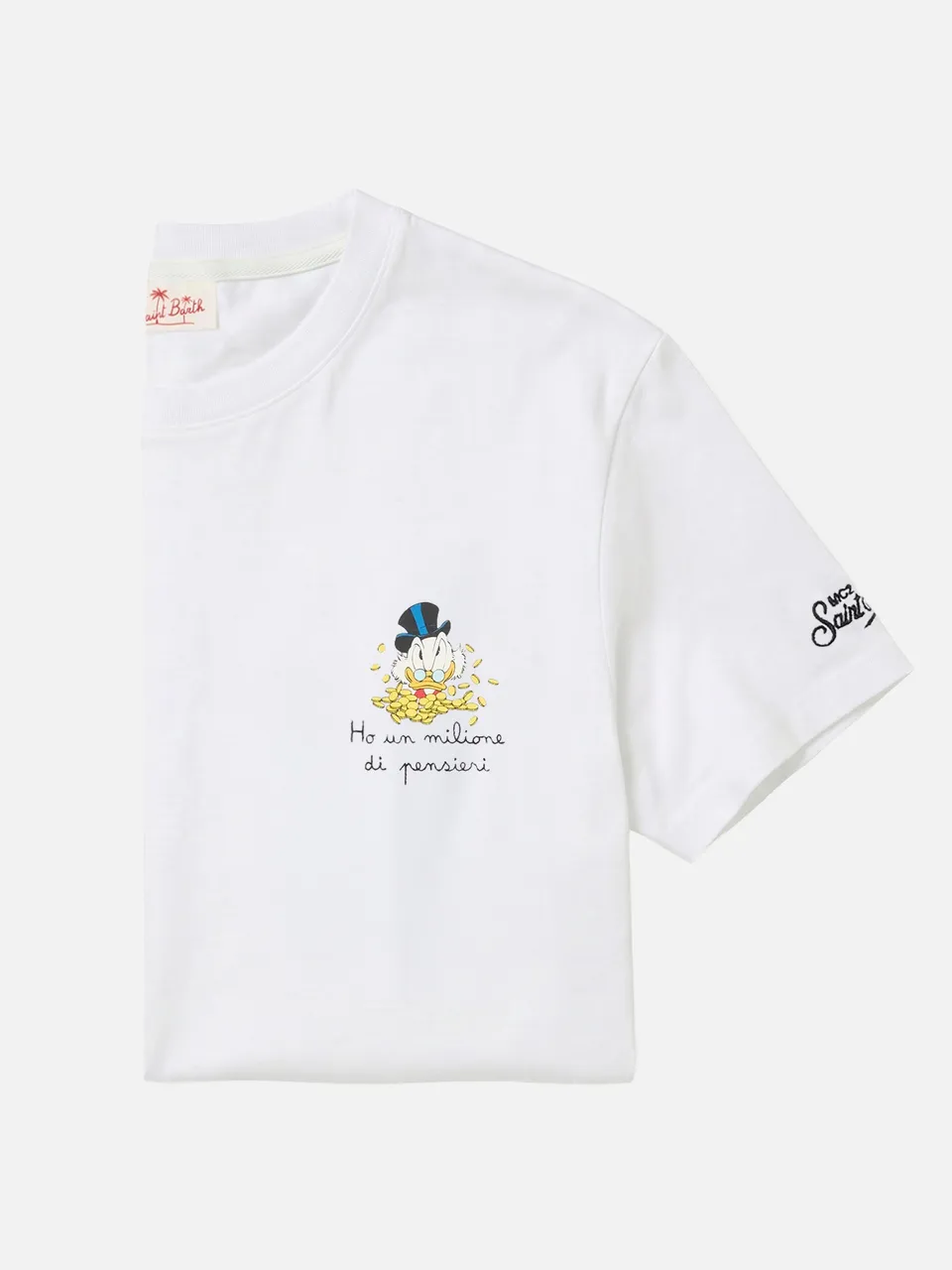 mc2-saint-barth-t-shirt-portofino-uomo-bianca-con-ricamo-ho-un-milione-di-pensie image 1
