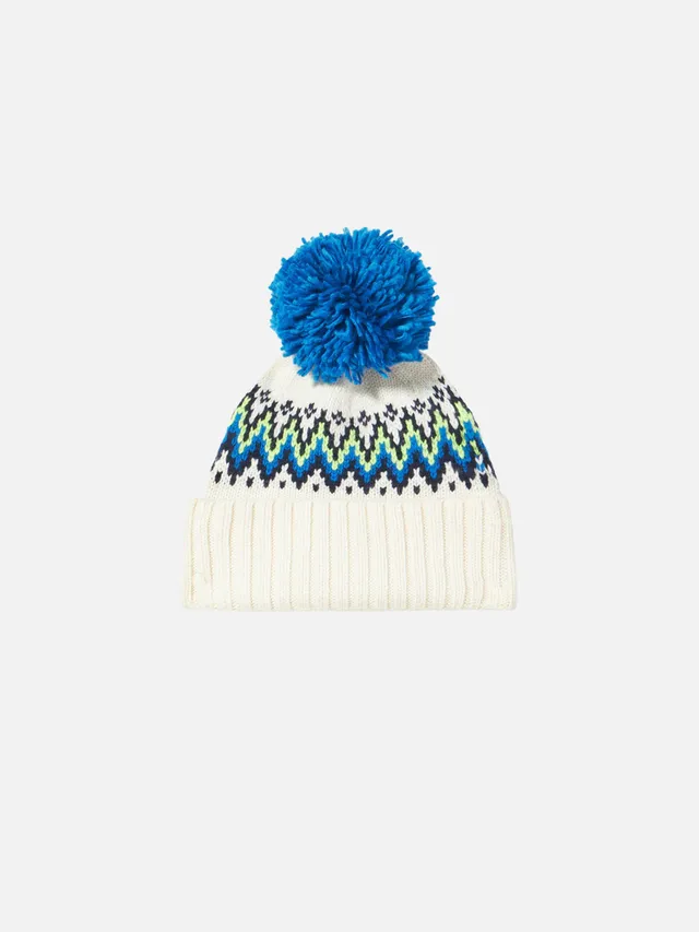 mc2-saint-barth-wengen-nordic-jr-berretto-bambino-bianco-jacquard-con-pompon image 1