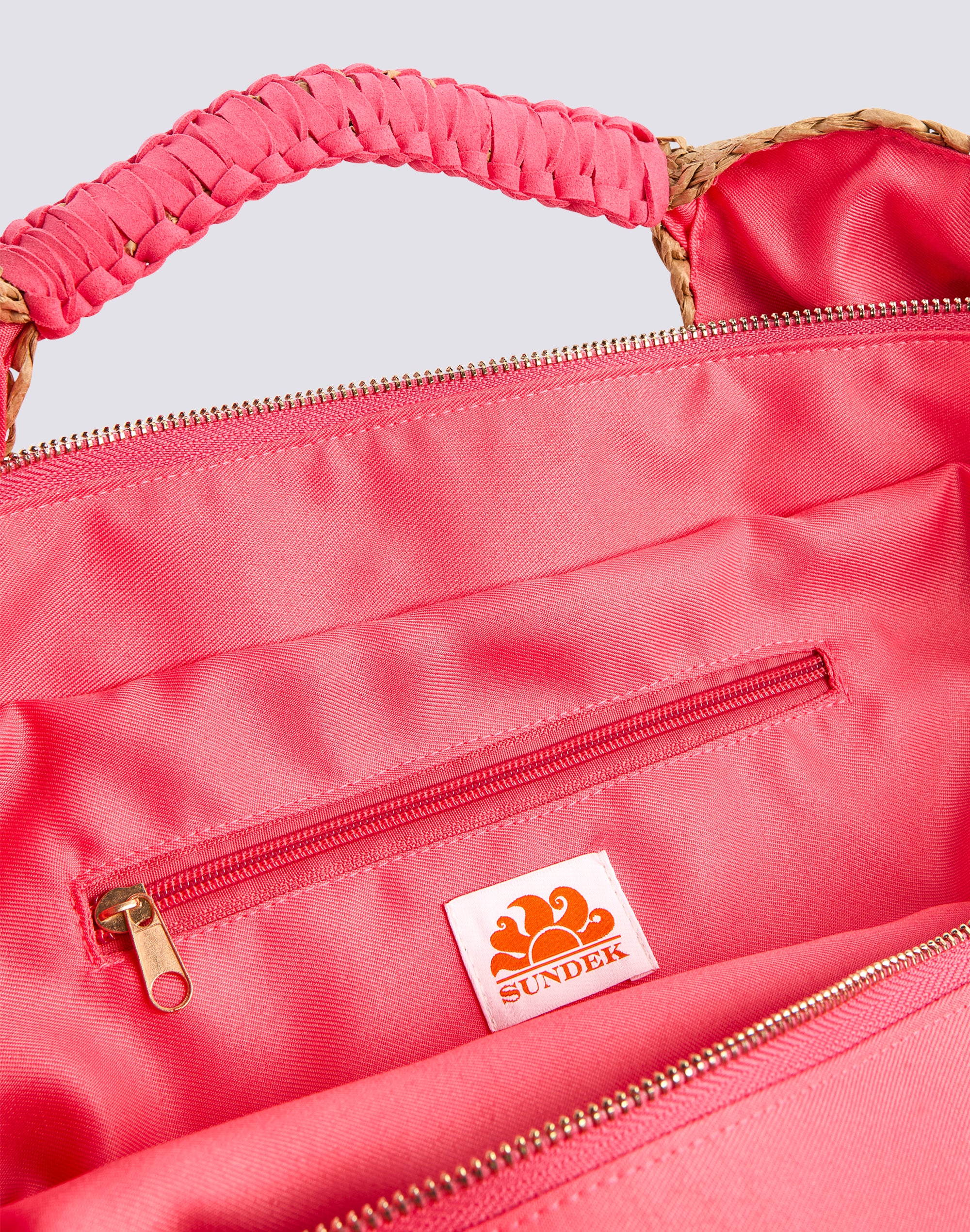 sundek-goldenwave-maxi-borsa-mare-paper-straw-intrecciata-con-zip image 4