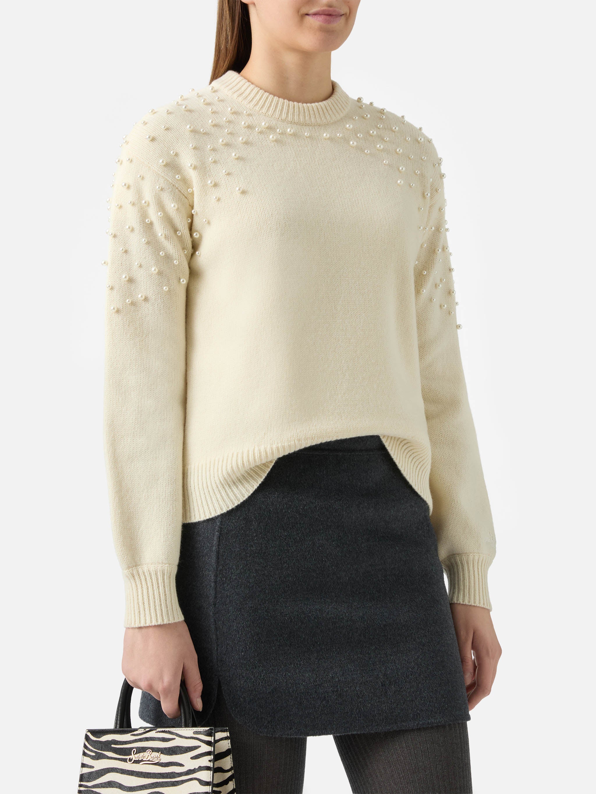 mc2-saint-barth-maglione-danya-bianco-misto-lana-con-perle image 1