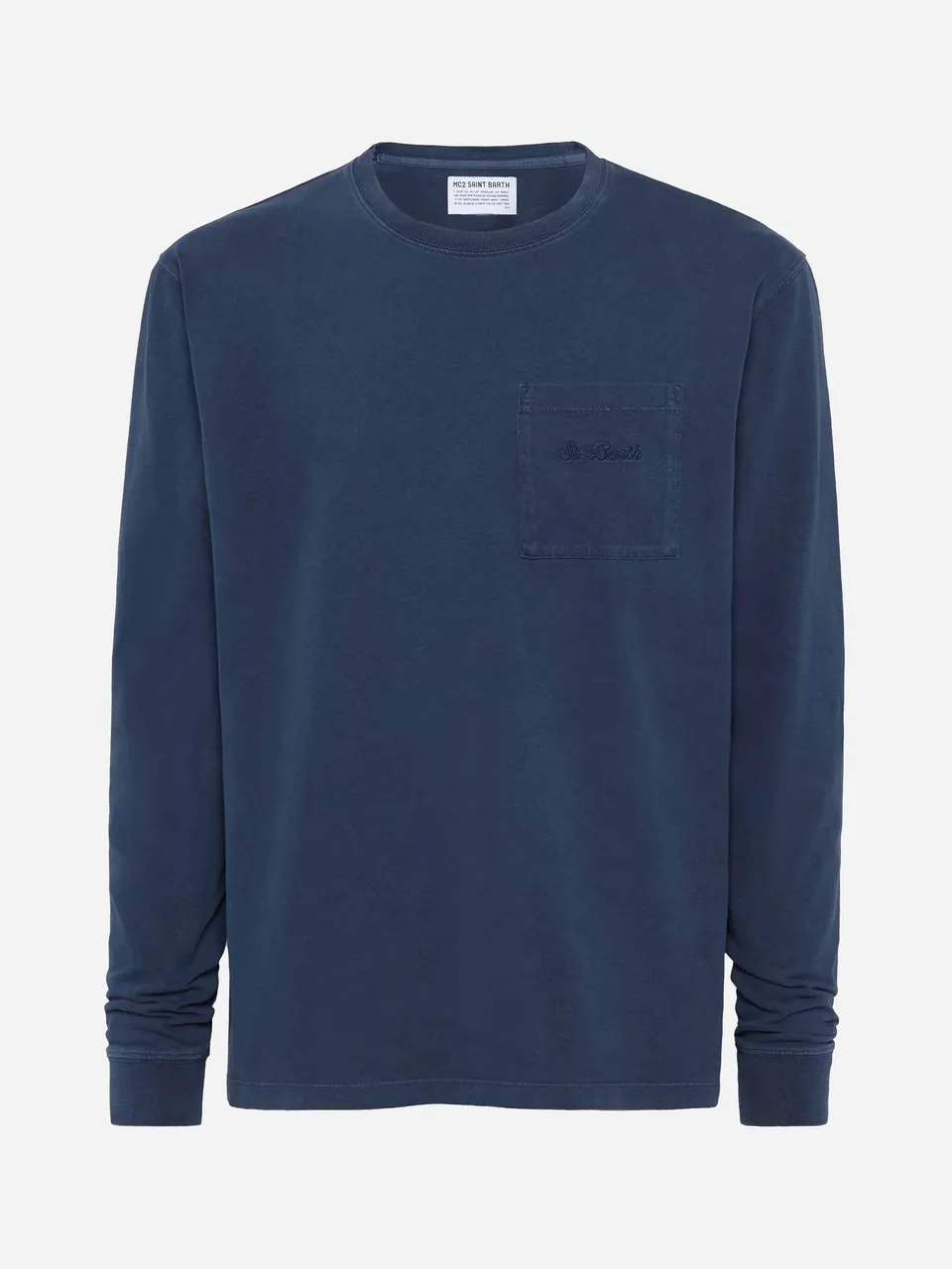 mc2-saint-barth-t-shirt-invernale-in-cotone-luton-da-uomo-blu image 1
