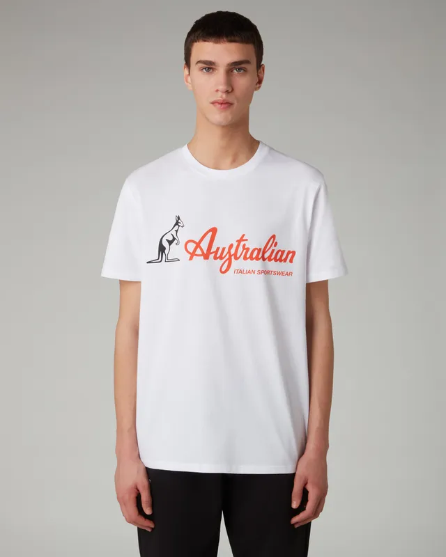 australian-big-logo-t-shirt-maglietta-cotone-stampa-serigrafica-davanti image 1