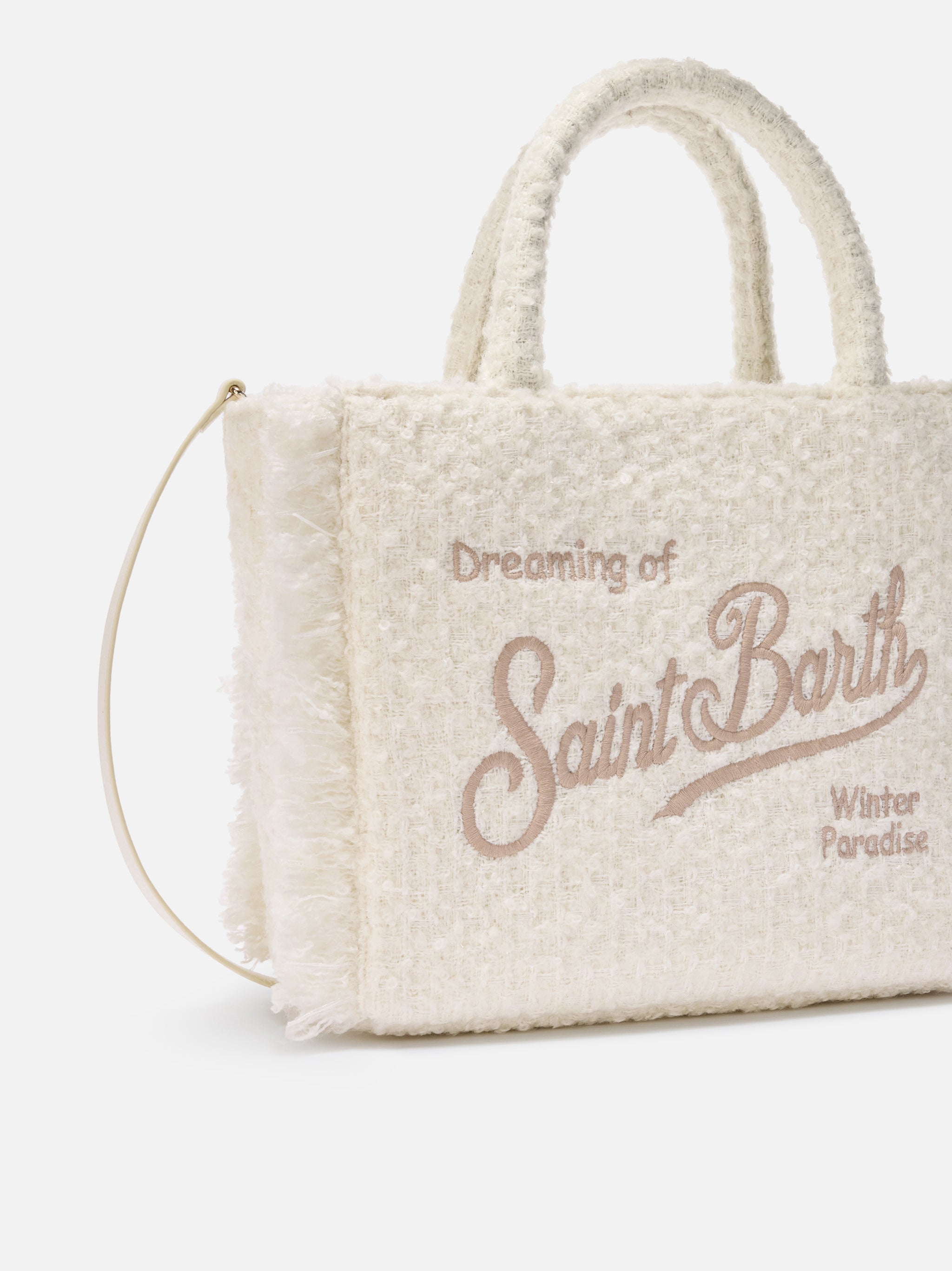 mc2-saint-barth-colette-borsa-a-mano-tweed-misto-lana-bianca image 4