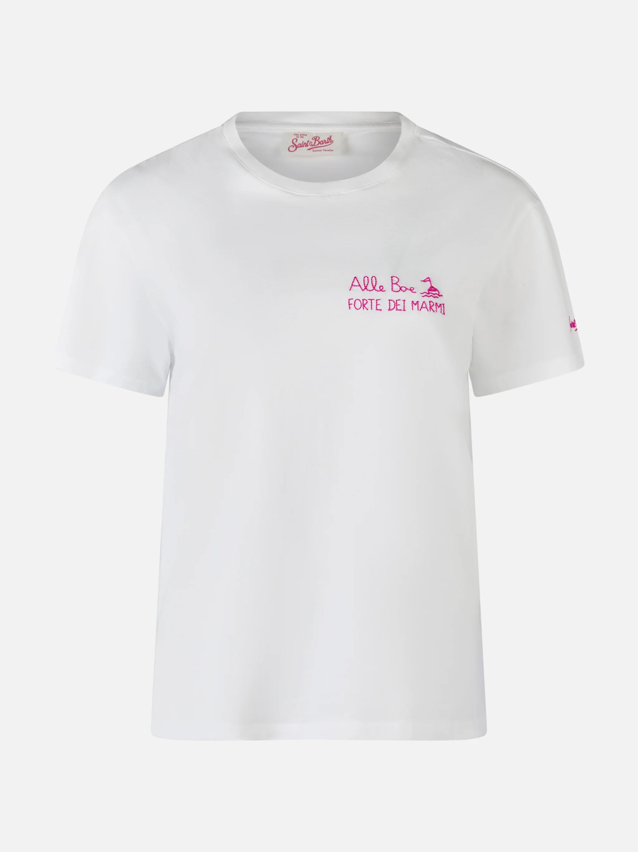 mc2-saint-barth-emilie-t-shirt-cotone-bianca-baciami-alle-boe-special-edition image 4