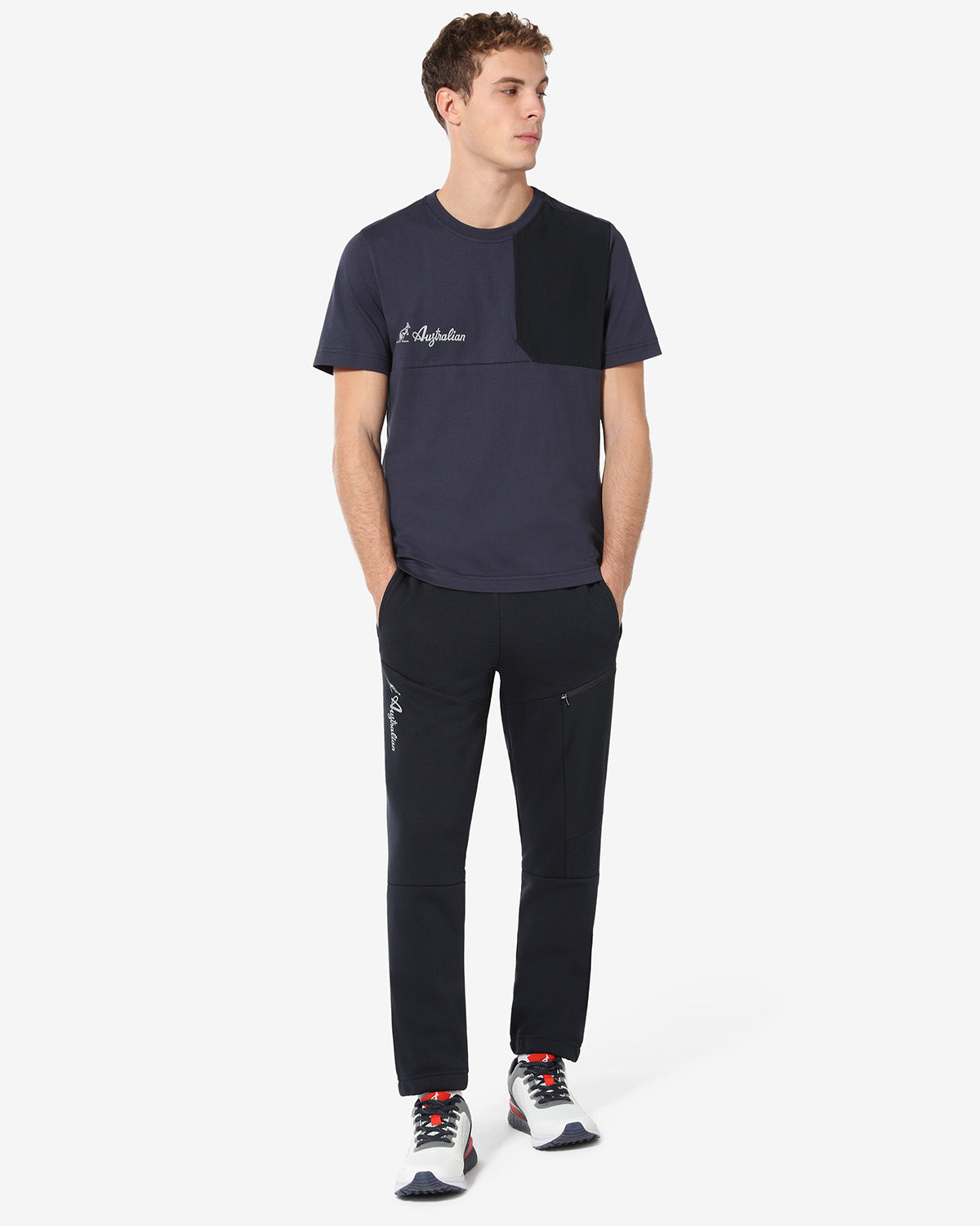 australian-tek-fleece-t-shirt-blu-navy-t-shirt-cotone-regular-fit image 2