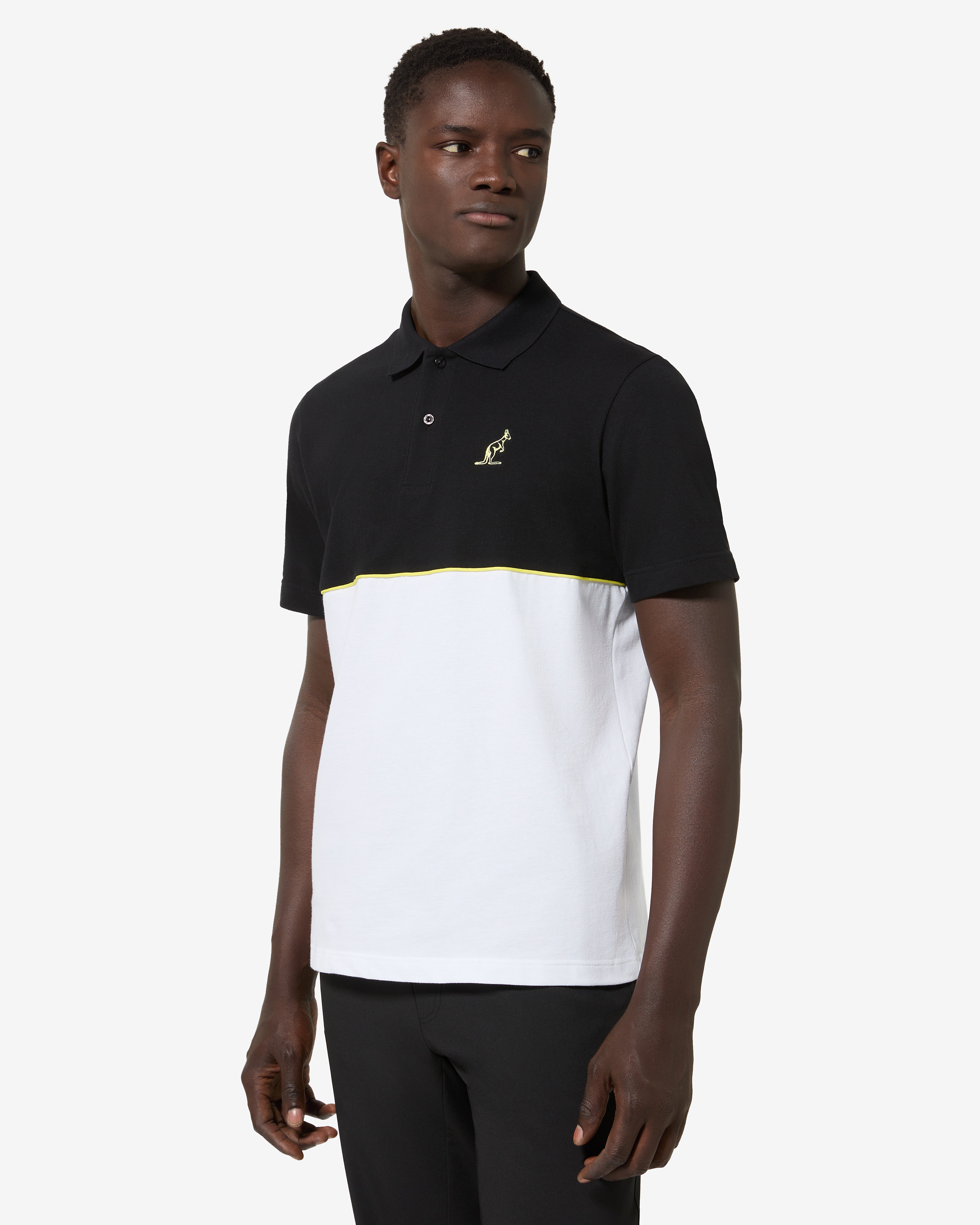 australian-vinyl-polo-shirt-nera-polo-in-piquet-elasticizzato image 1