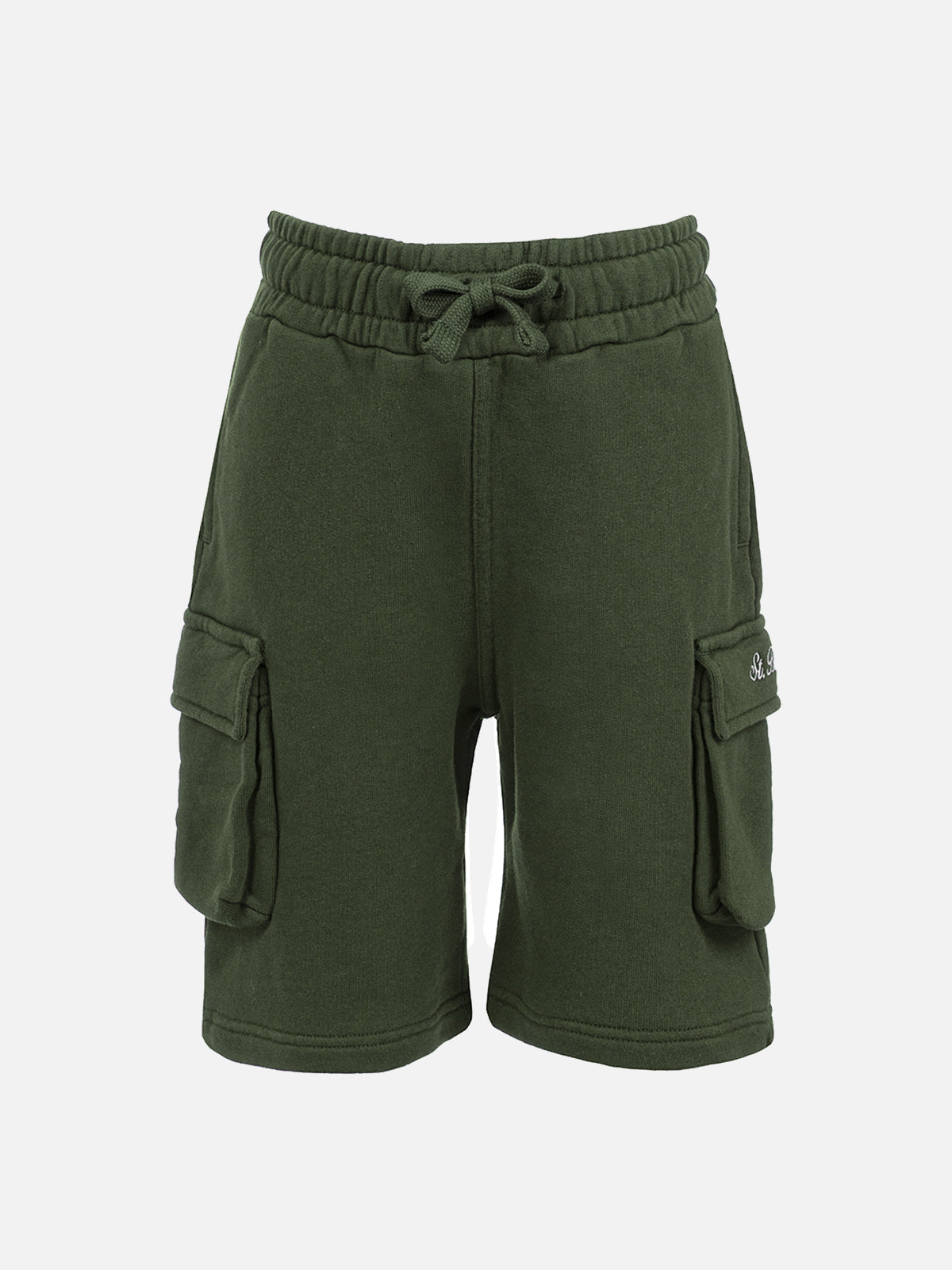 mc2-saint-barth-cargy-pantaloncini-cargo-bambino-verde-militare image 1